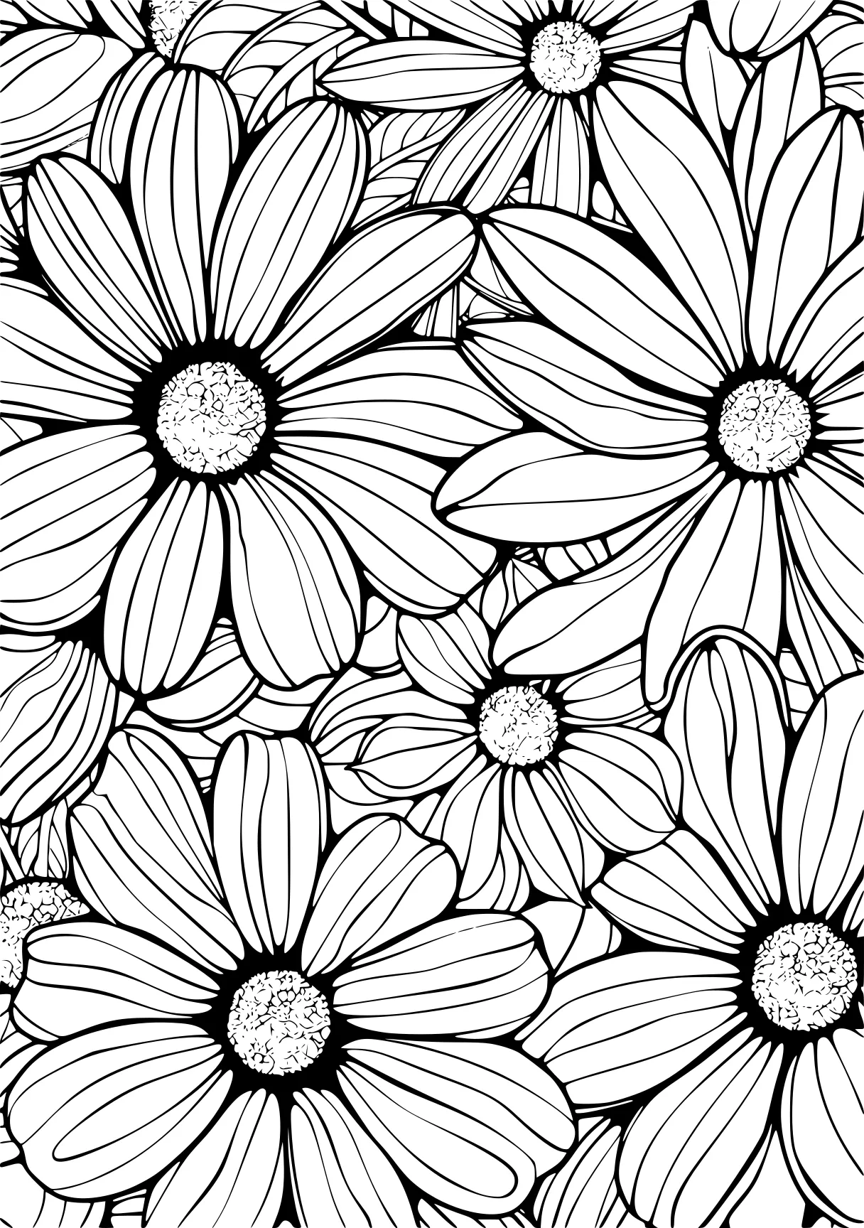 flower coloring, zentangle, pattern, sunflower, free page downloads