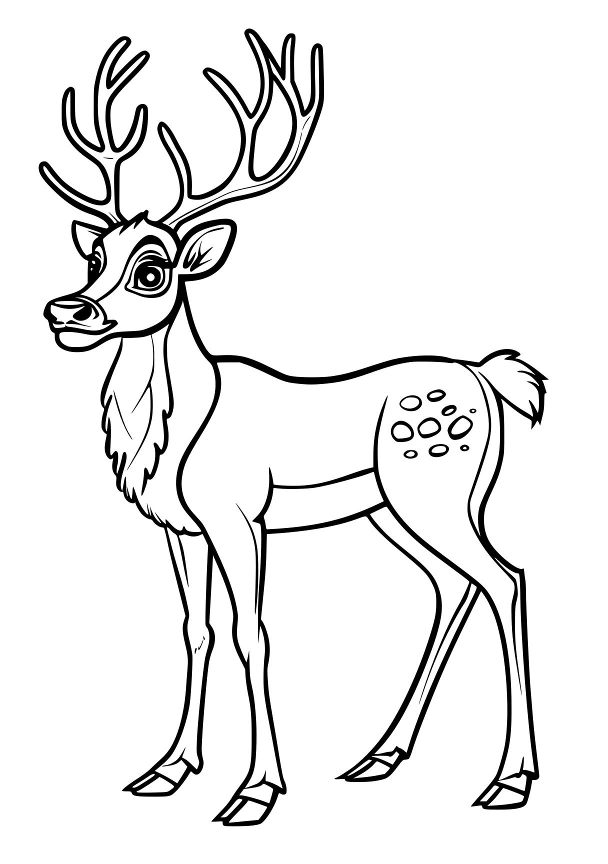 reindeer coloring page deer, rudolph, reindeer, bambi, free downloads