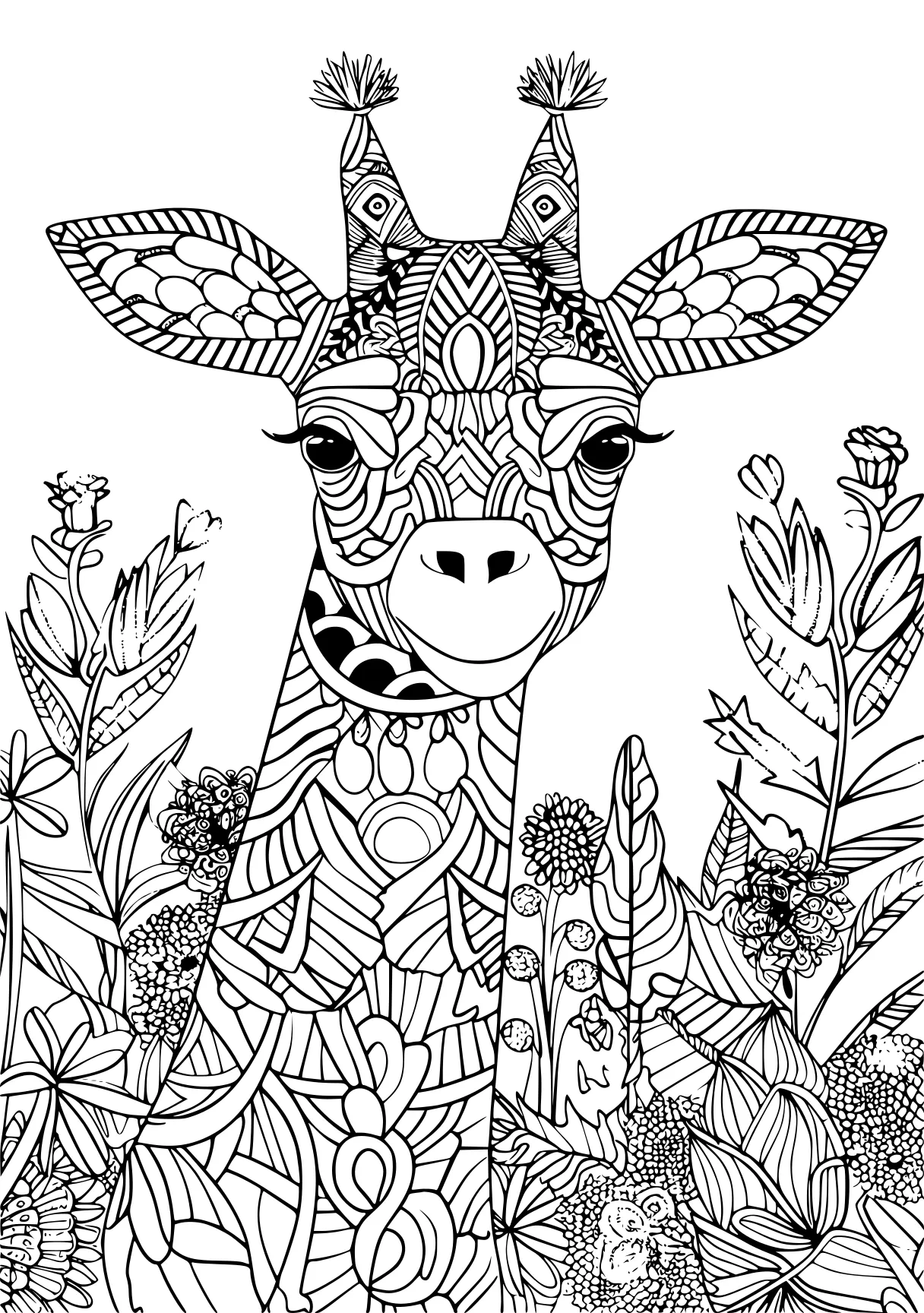 amazon coloring books for adults zentangle, deer, giraffe, free page downloads