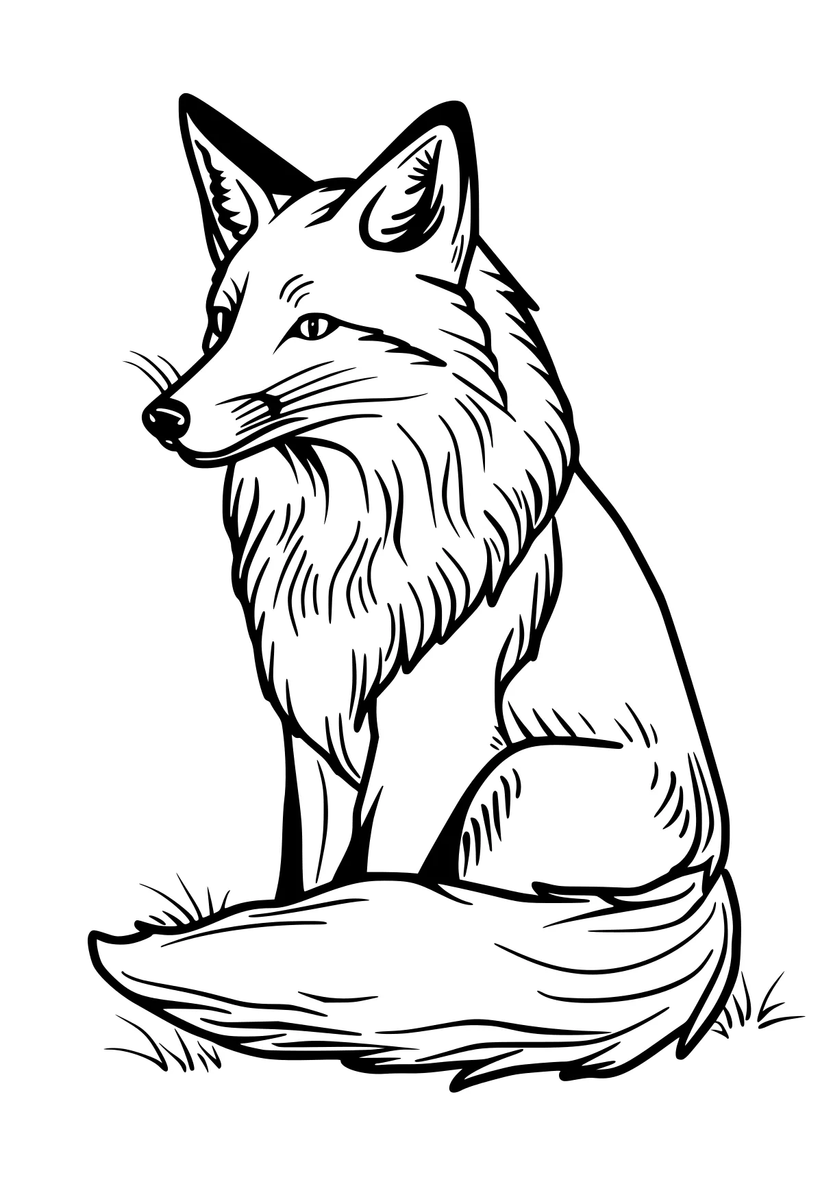 fox coloring page fox, wolf, husky, werewolf, foxes, free downloads