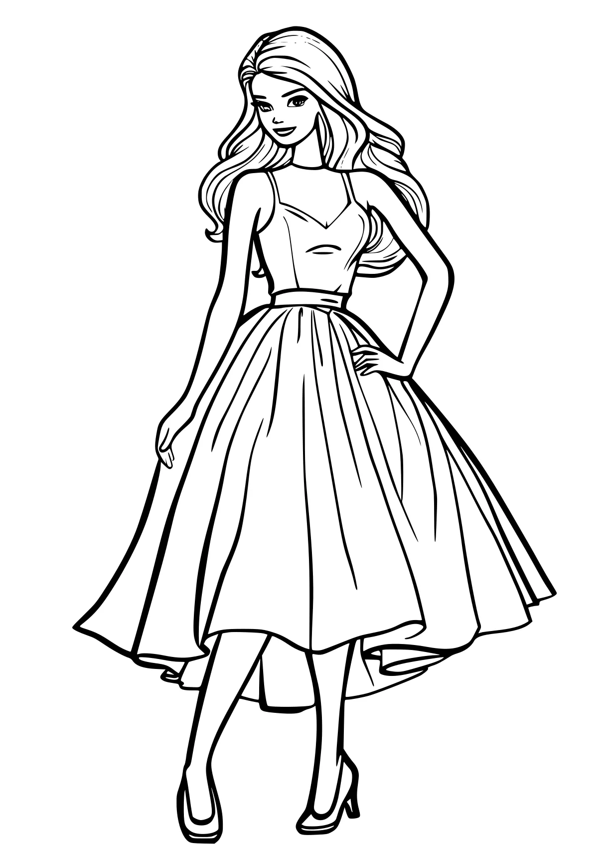 barbie coloring pages printable dresses, sailor, princess, rosalina, girl, free page downloads