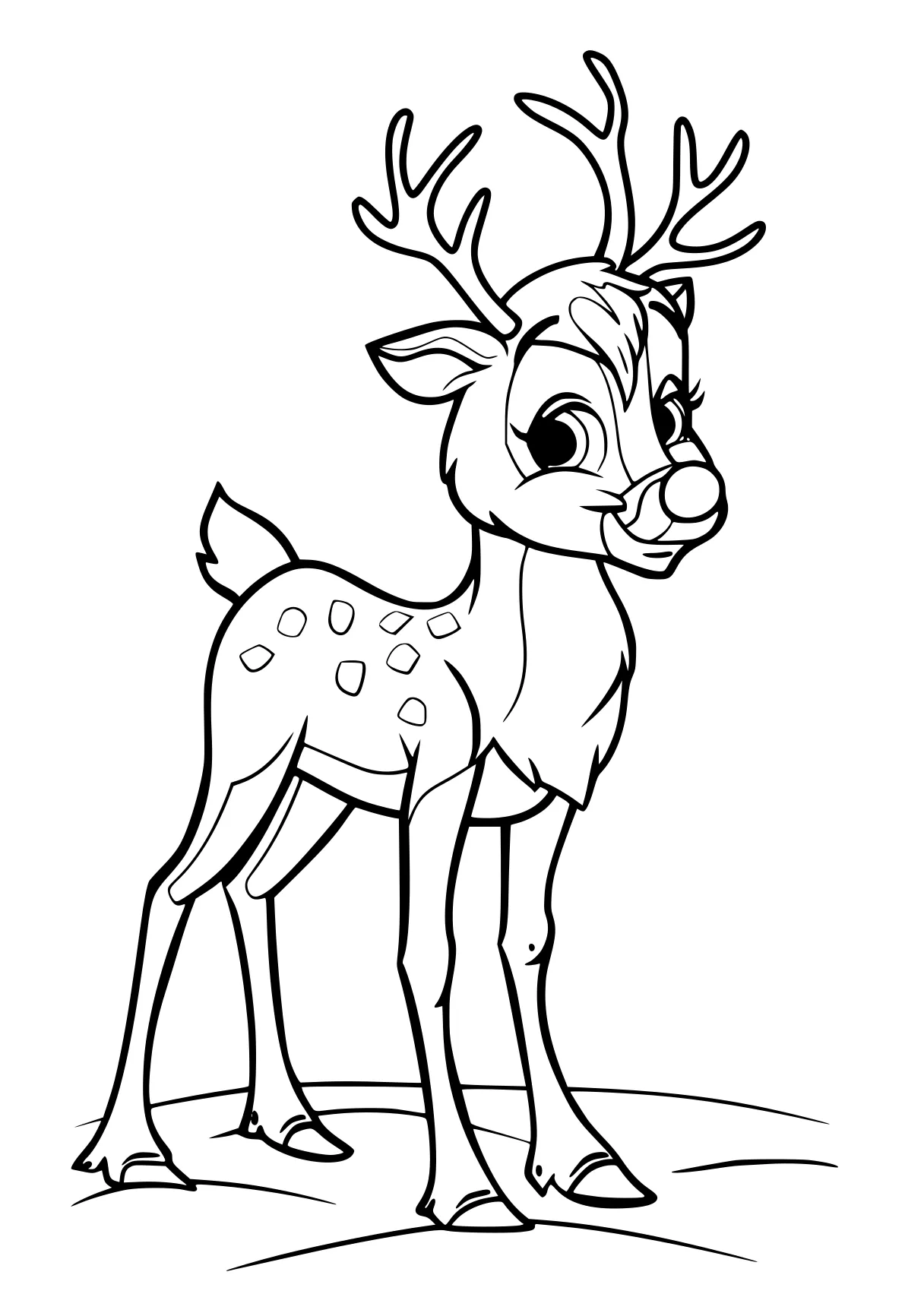 reindeer coloring page deer, rudolph, reindeer, bambi, moose, free downloads