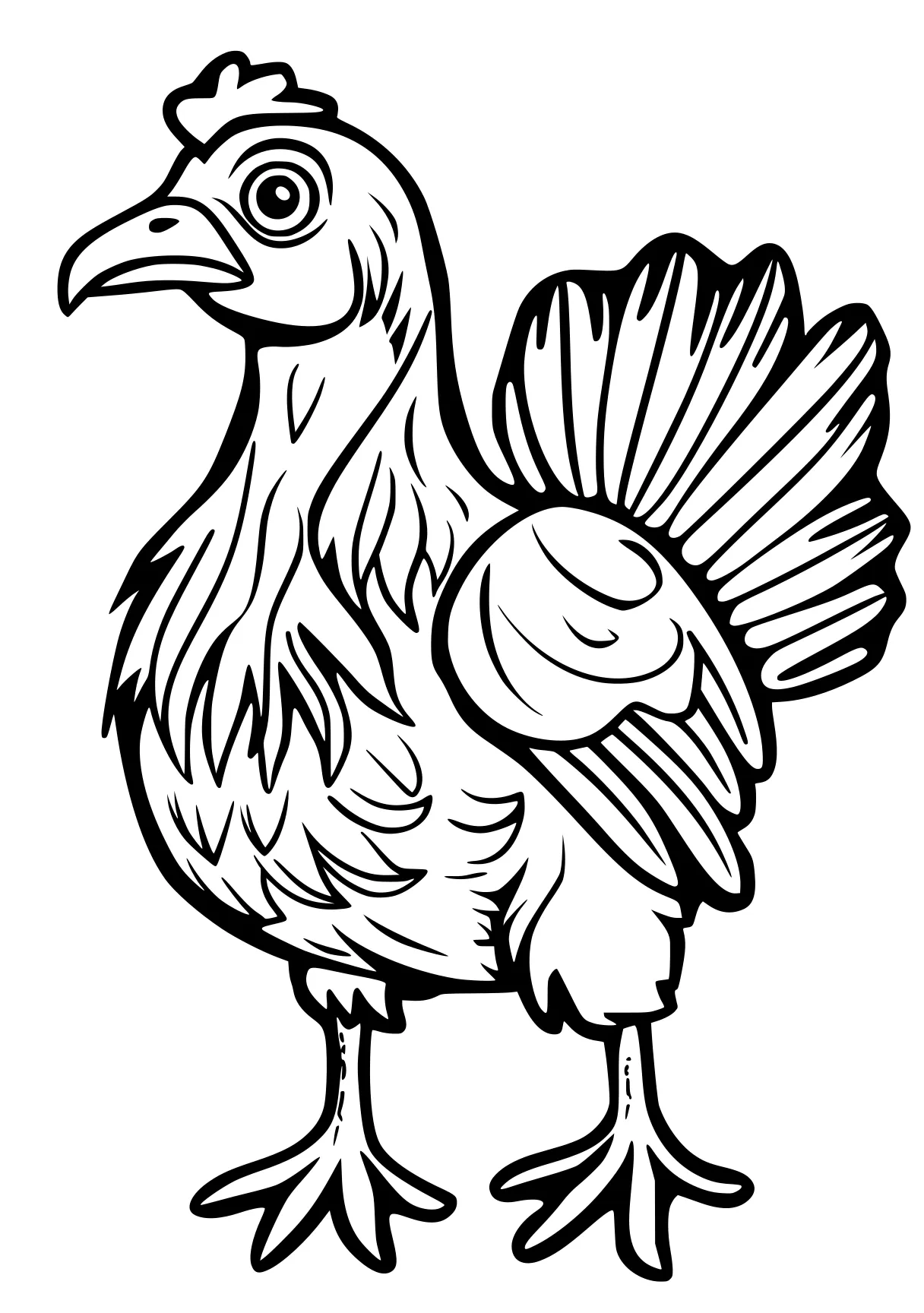 turkey coloring rooster, chick, bird, size, illustrator, free page downloads