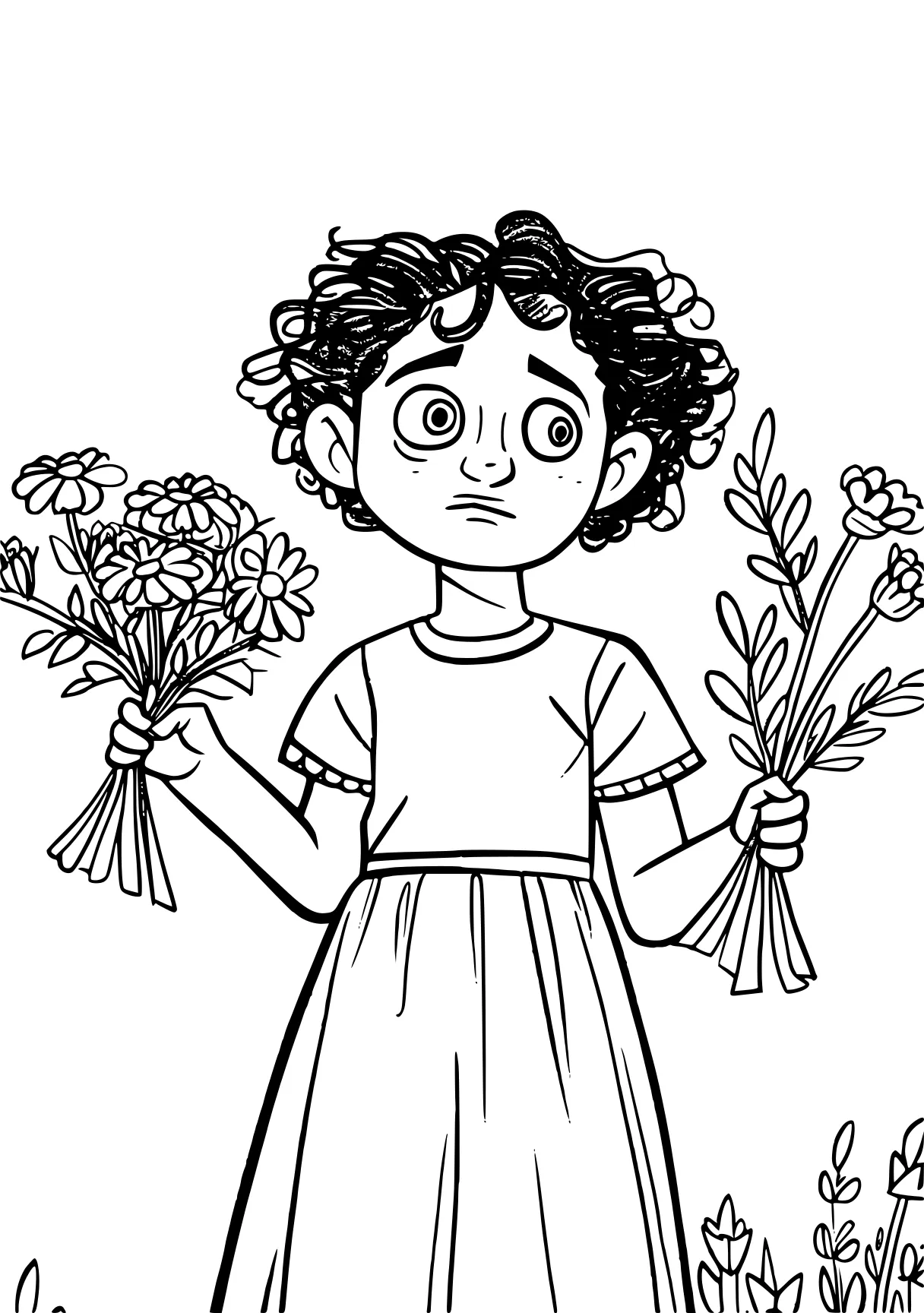 encanto coloring page flowers, daisy, flower, coloring, colouring, free downloads