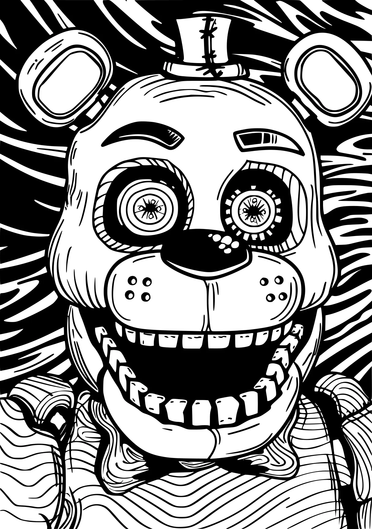 fnaf colouring pages fnaf, muertos, fazbear, clown, acid, free coloring page downloads