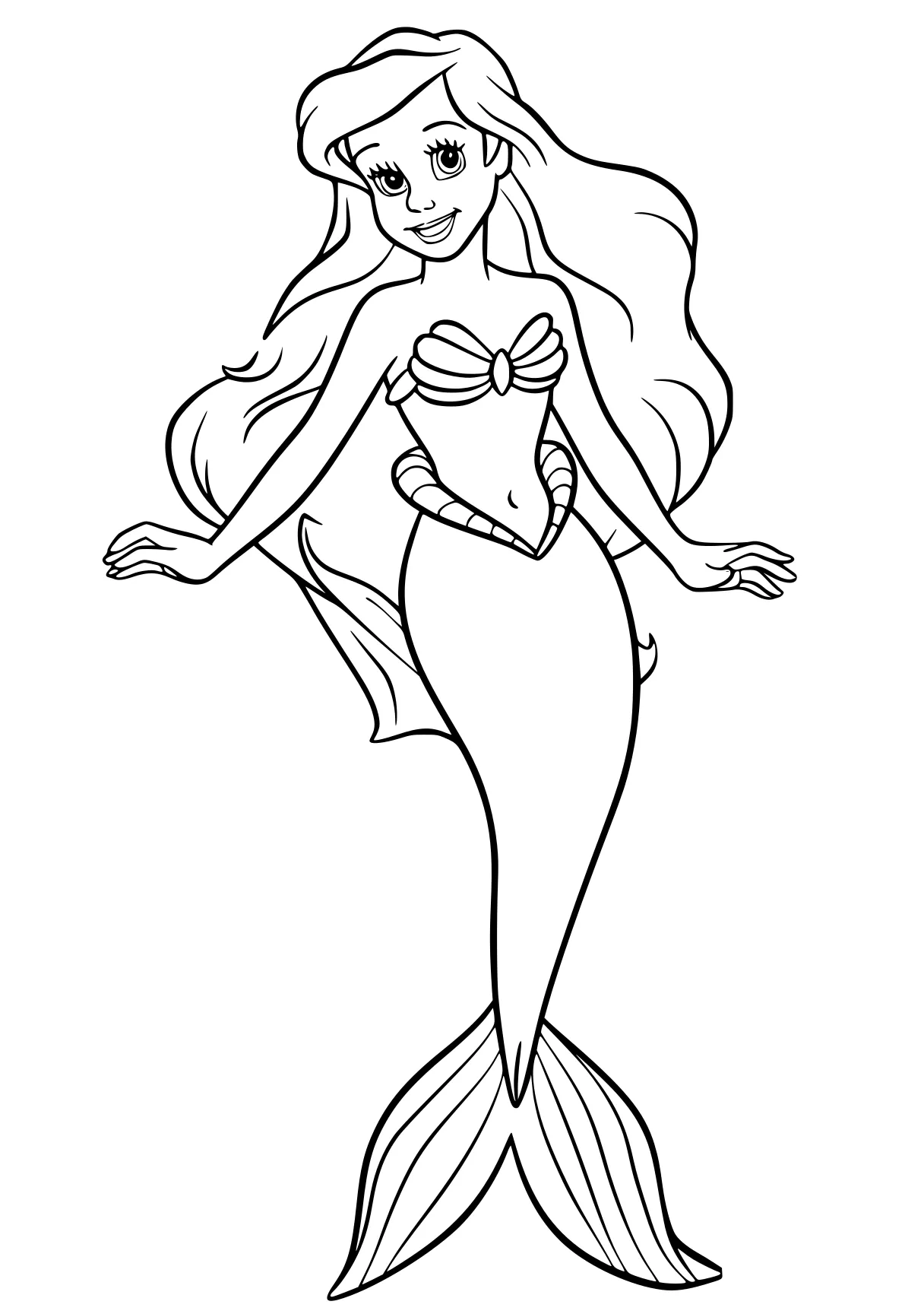 little mermaid coloring pages mermaid, ariel, jasmine, siren, fish, free page downloads