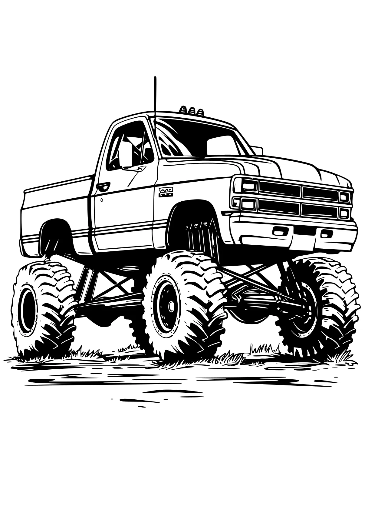 monster truck coloring sheet truck, trucks, vehicle, crawler, jeep, free page downloads