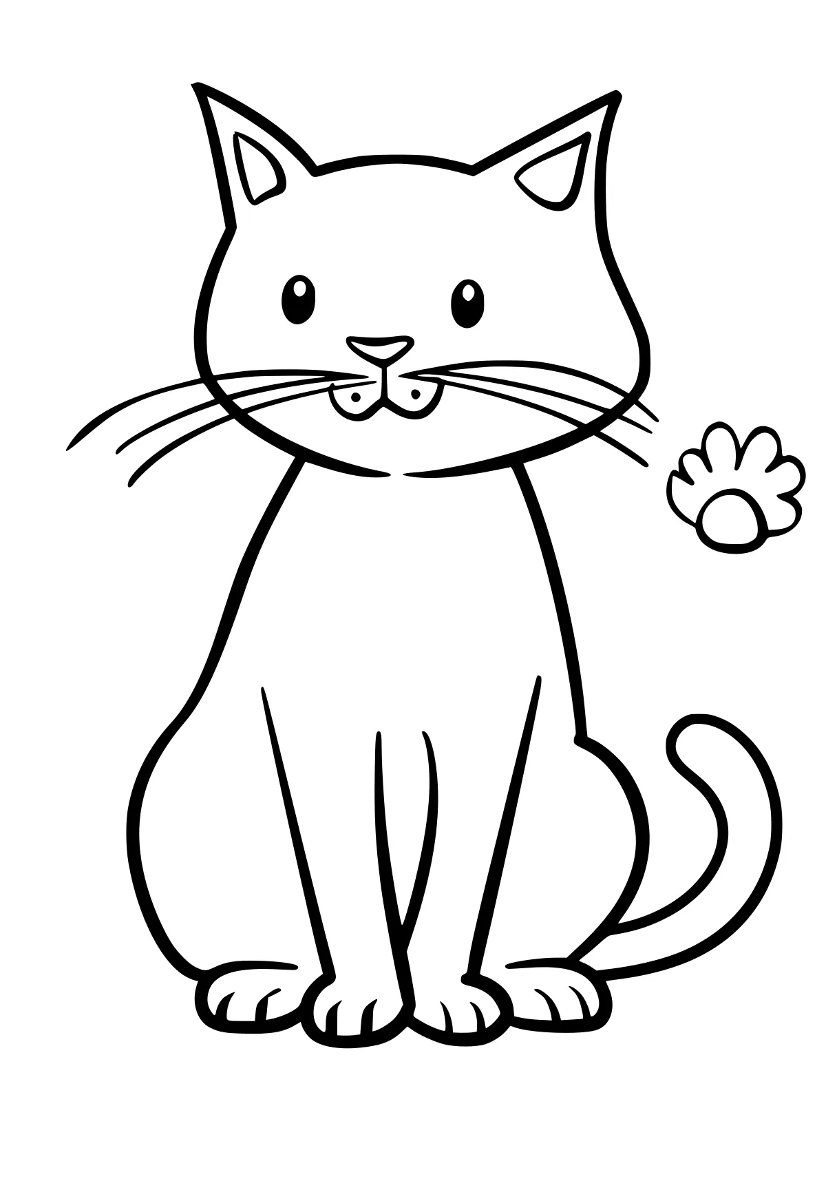 kitten coloring page, paw, kitty, aristocats, free downloads