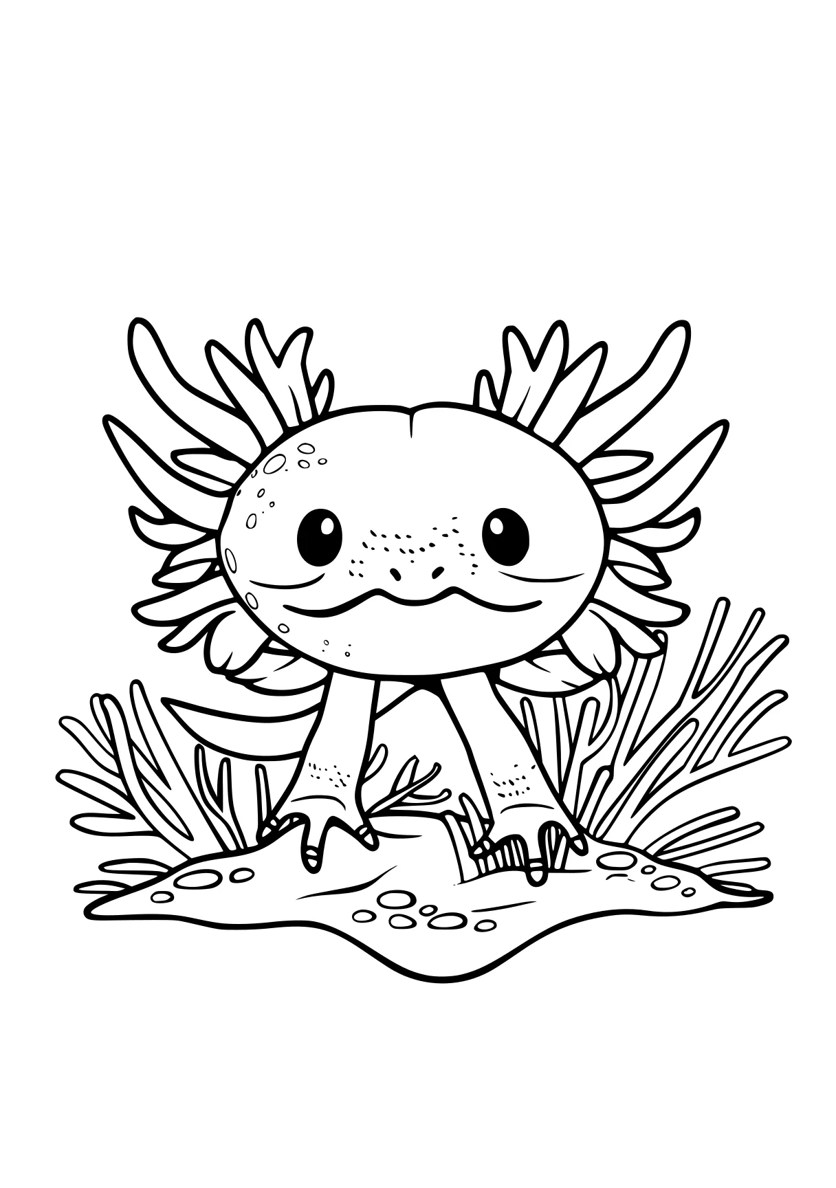 axolotl coloring page axolotl, hedgehog, molang, gruffalo, triceratops, free downloads