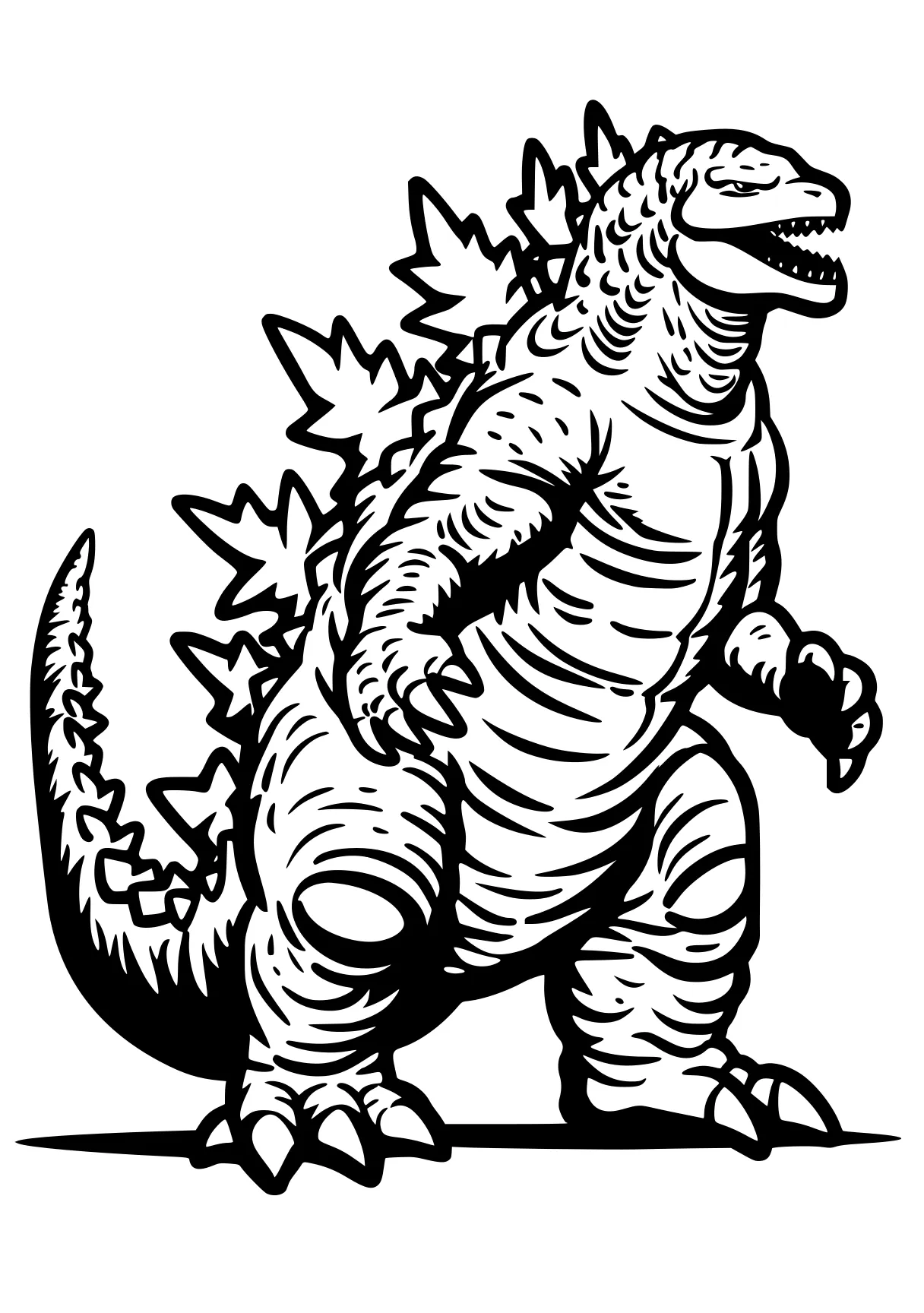 godzilla coloring pages godzilla, mechagodzilla, trex, indoraptor, dino, free page downloads