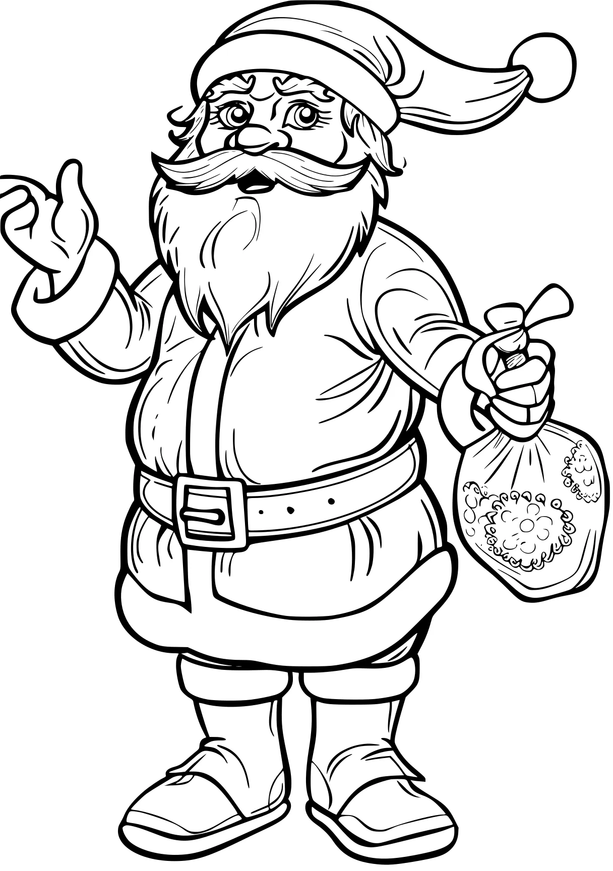 santa coloring pages claus, gnome, santa, elf, free page downloads