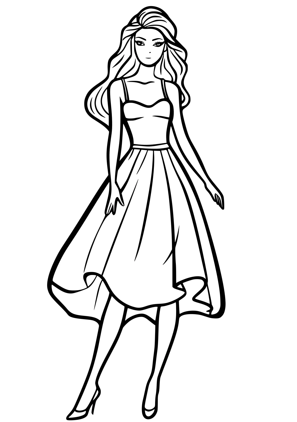 barbie coloring sheet dresses, rosalina, girl, princess, clothes, free page downloads