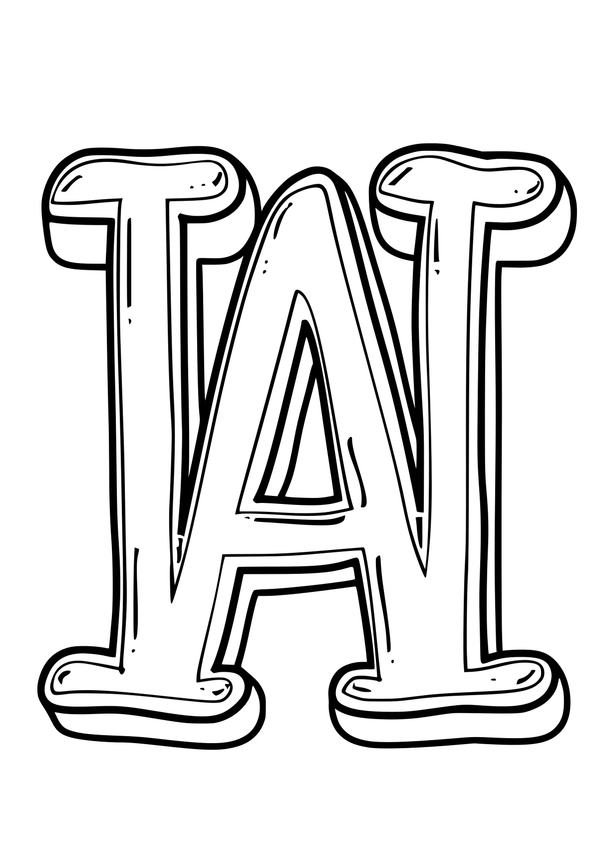 alphabet coloring pages a, t, a4, an, is, free page downloads