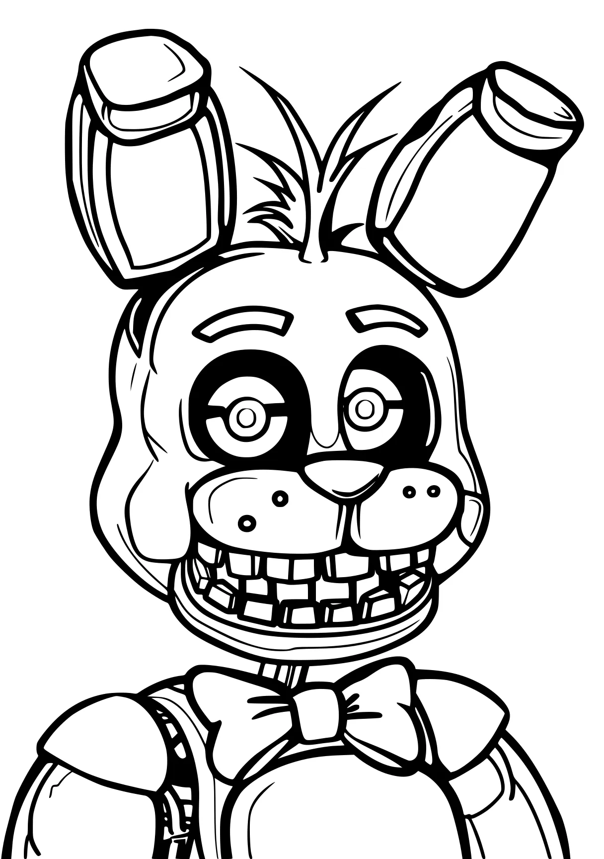 five nights at freddy's colouring pages bonnie, fnaf, rabbit, bunny, fazbear, free coloring page downloads