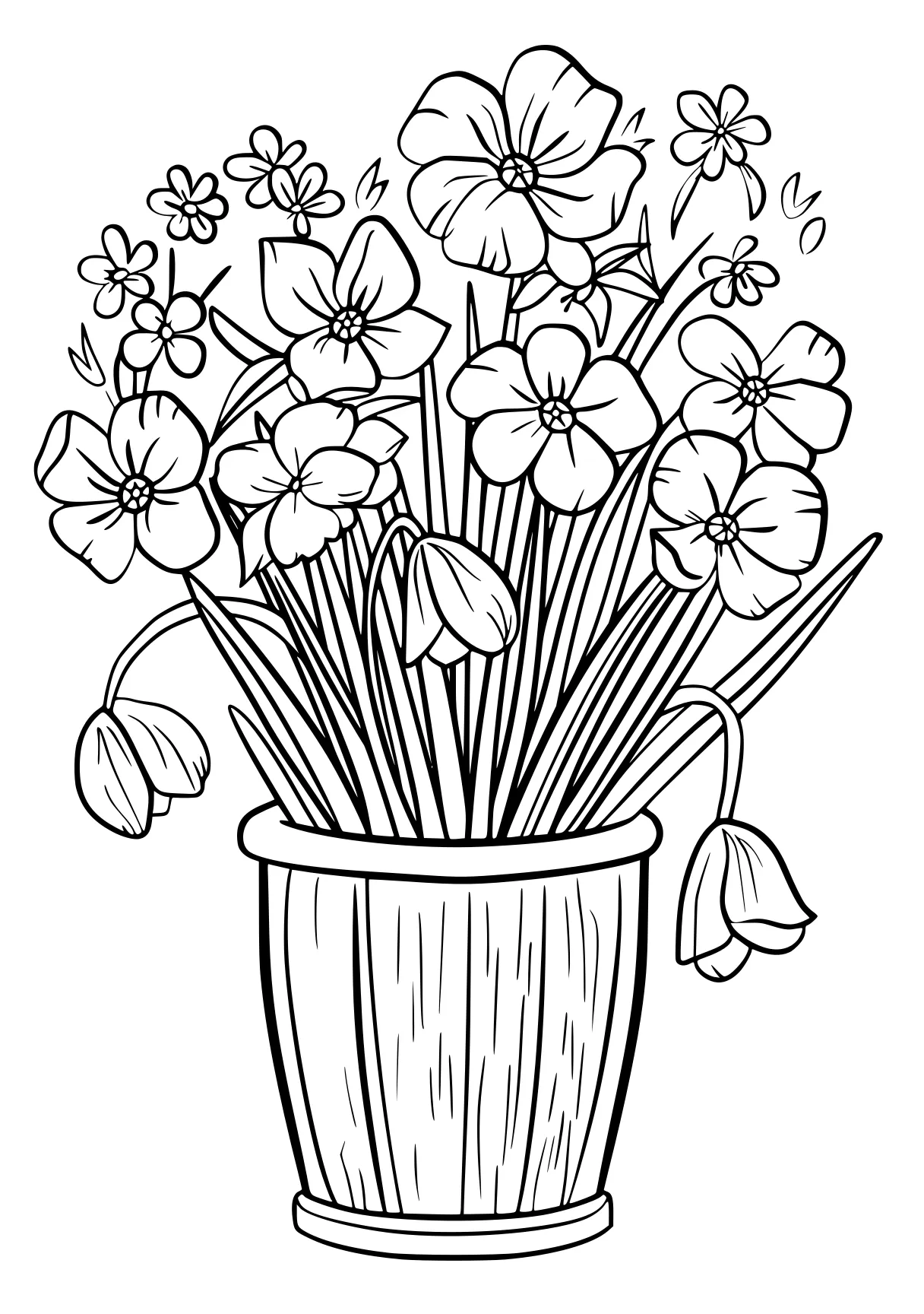 spring coloring pages, flowers, tulip, flower, free page downloads