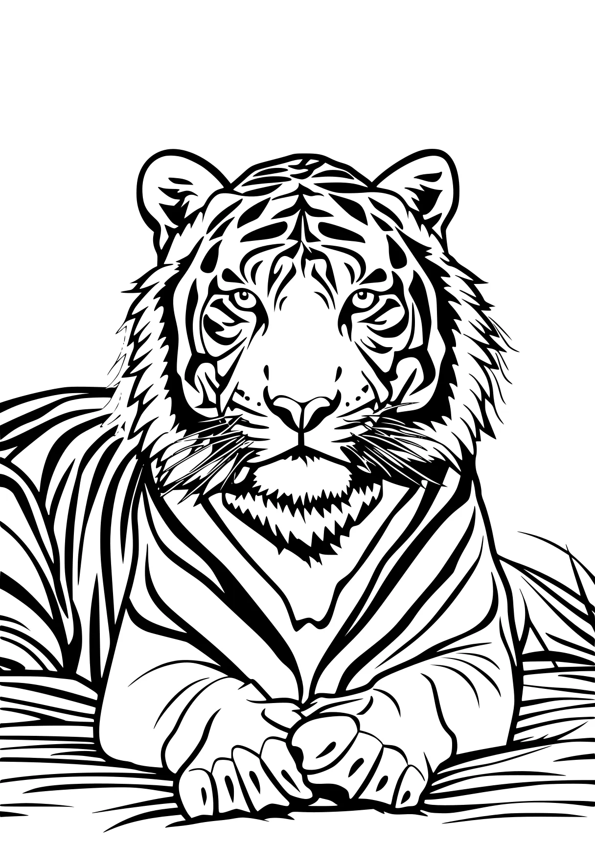 tiger coloring page tiger, zebra, illustrator, free downloads