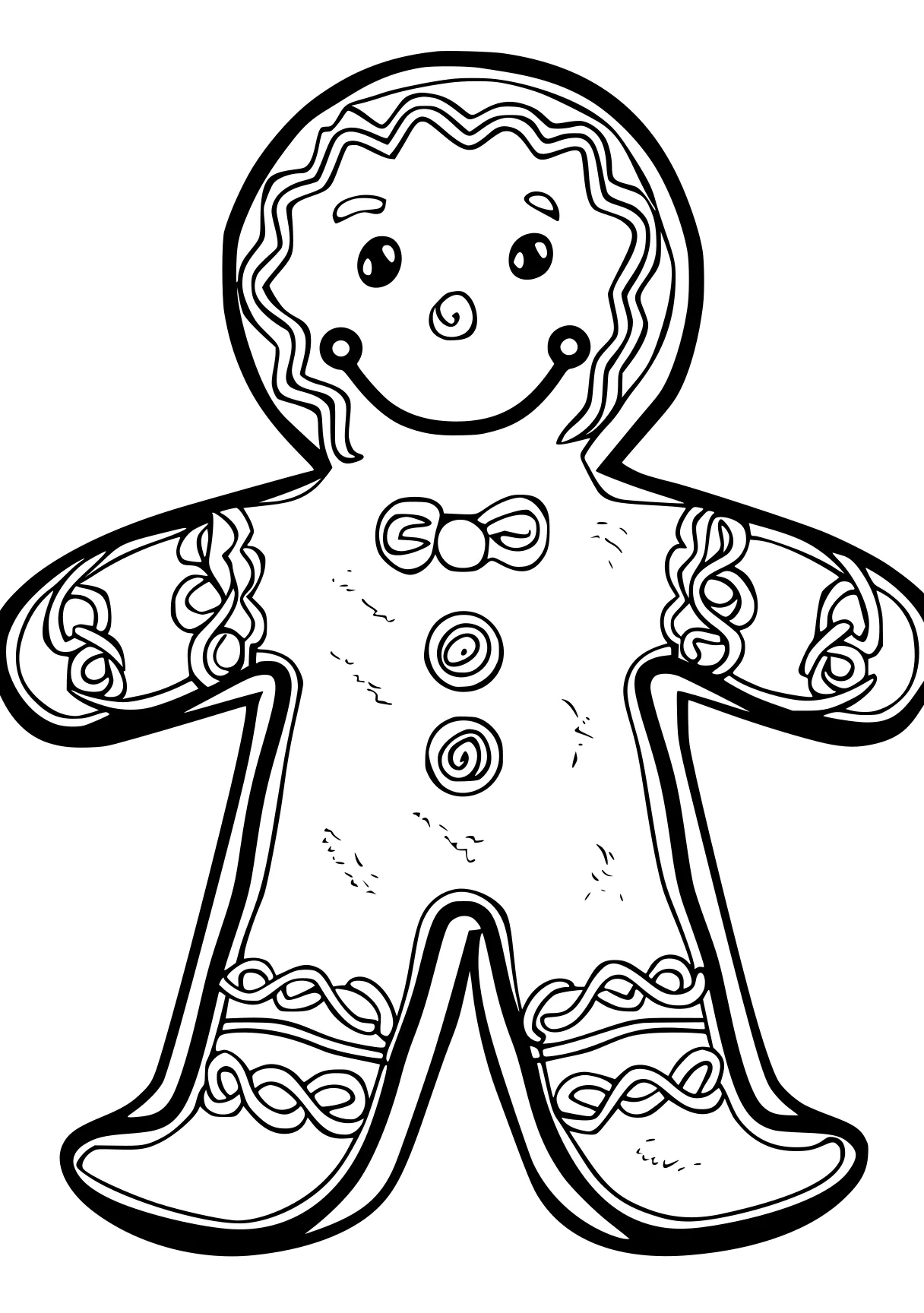 gingerbread coloring page gingerbread, ornament, tanjiro, free downloads