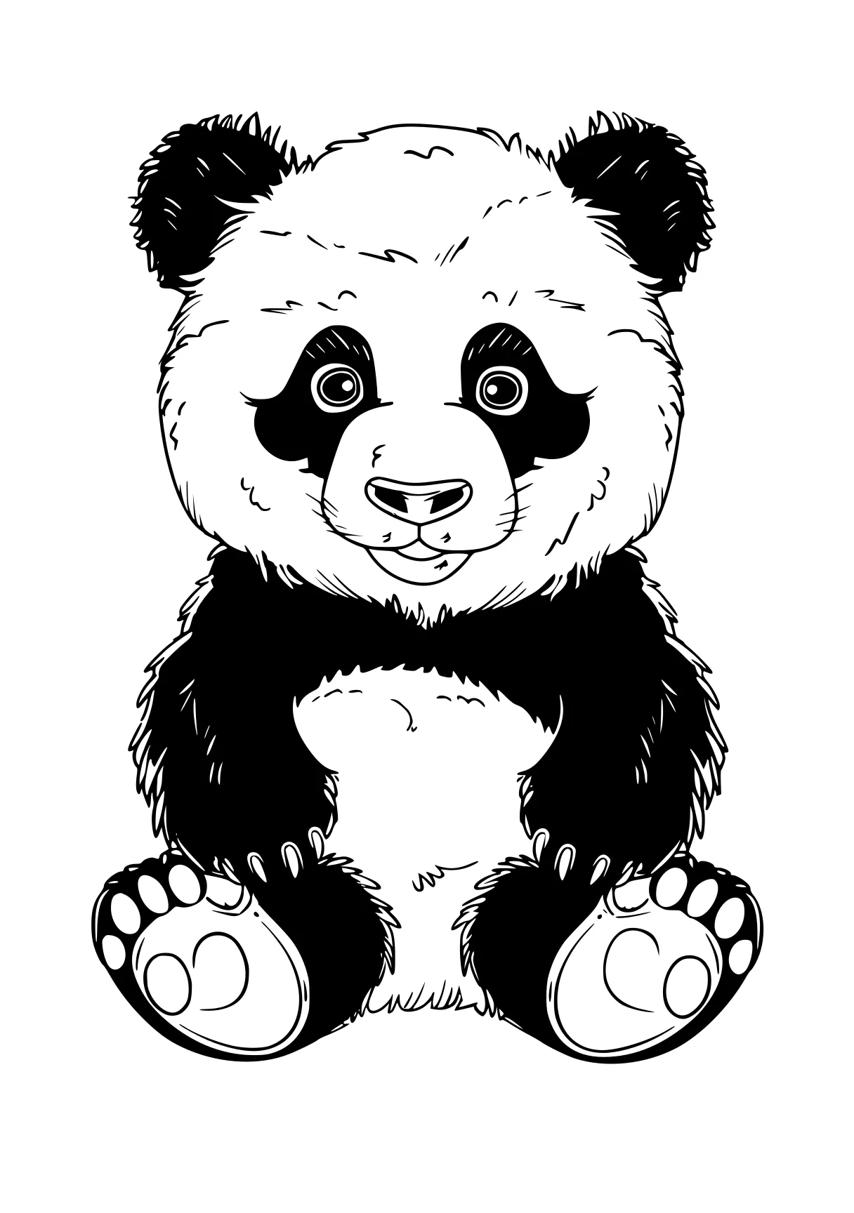 panda coloring sheet panda, raccoon, bear, paw, fazbear, free page downloads