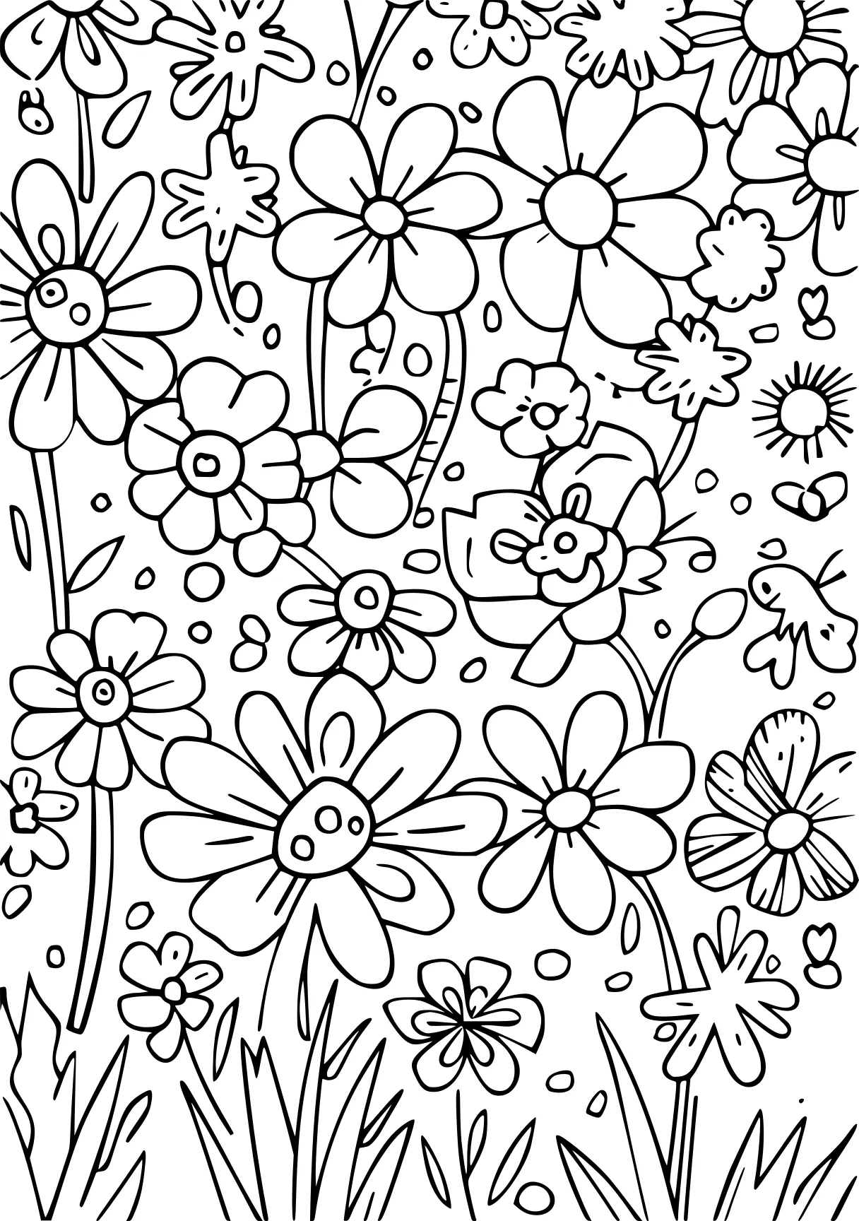 spring time coloring pages, floral, colouring, flowers, free page downloads