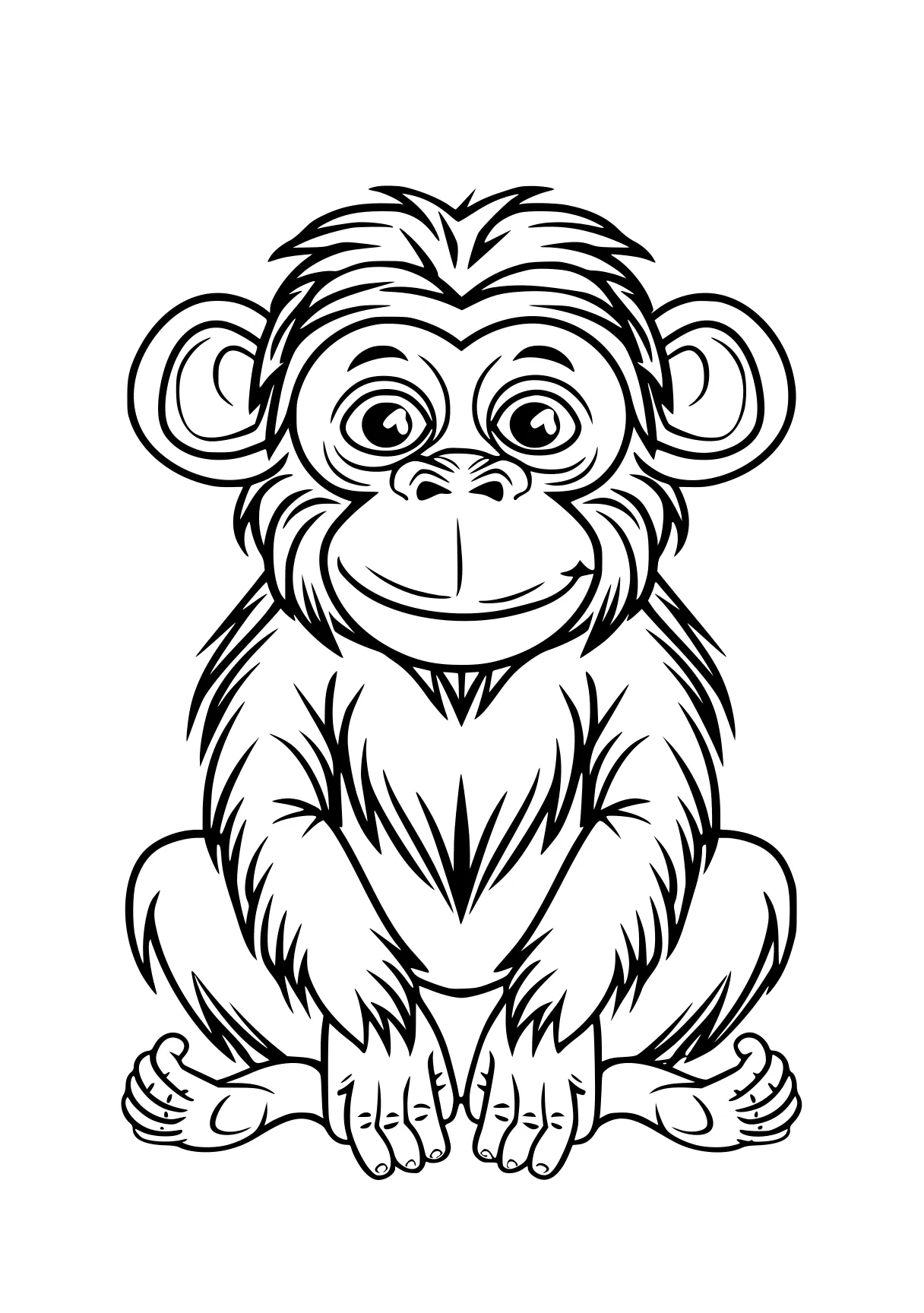 monkey coloring monkey, gorilla, kong, free page downloads