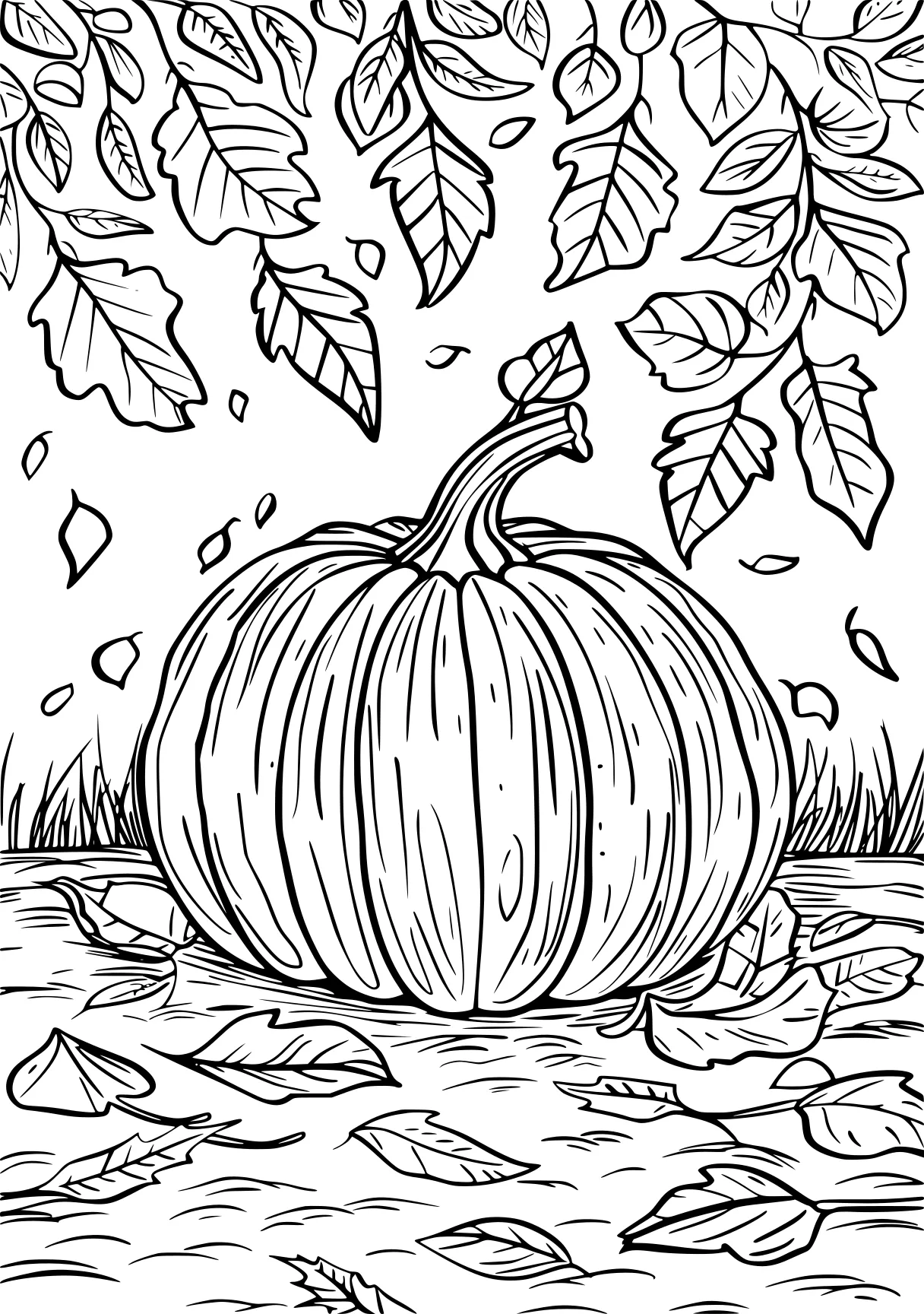 coloring pages for autumn pumpkin, october, fall, free page downloads