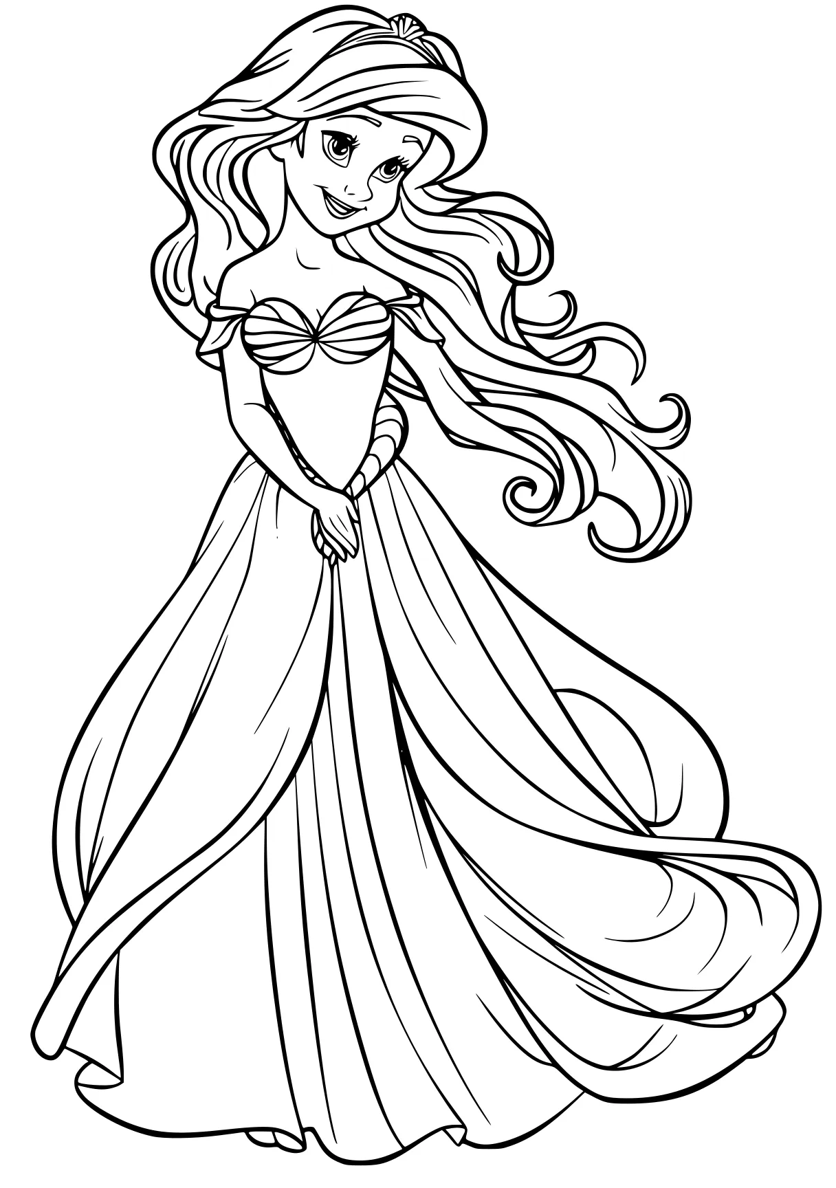 princess ariel coloring pages rapunzel, mermaid, lady, tangled, rosalina, free page downloads