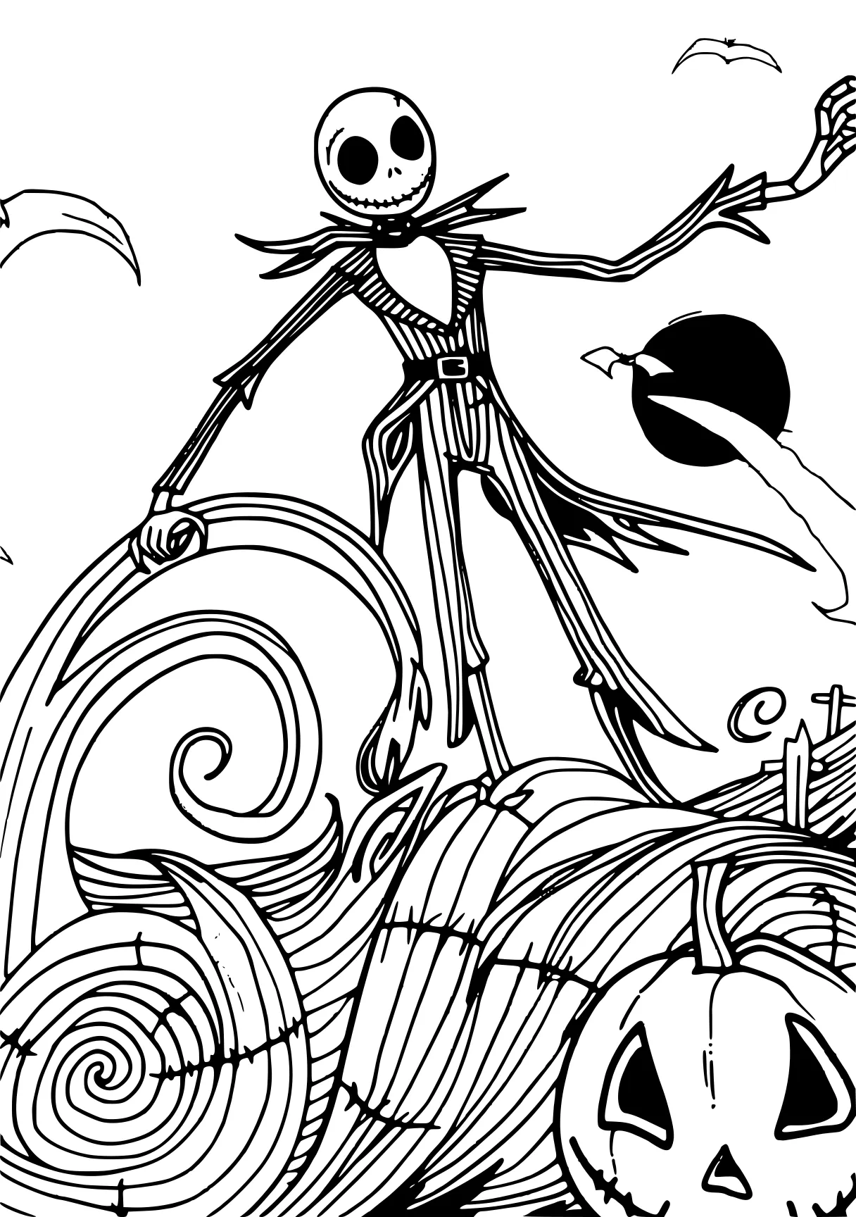 nightmare before christmas coloring pages skellington, coraline, noodle, witch, witchy, free page downloads