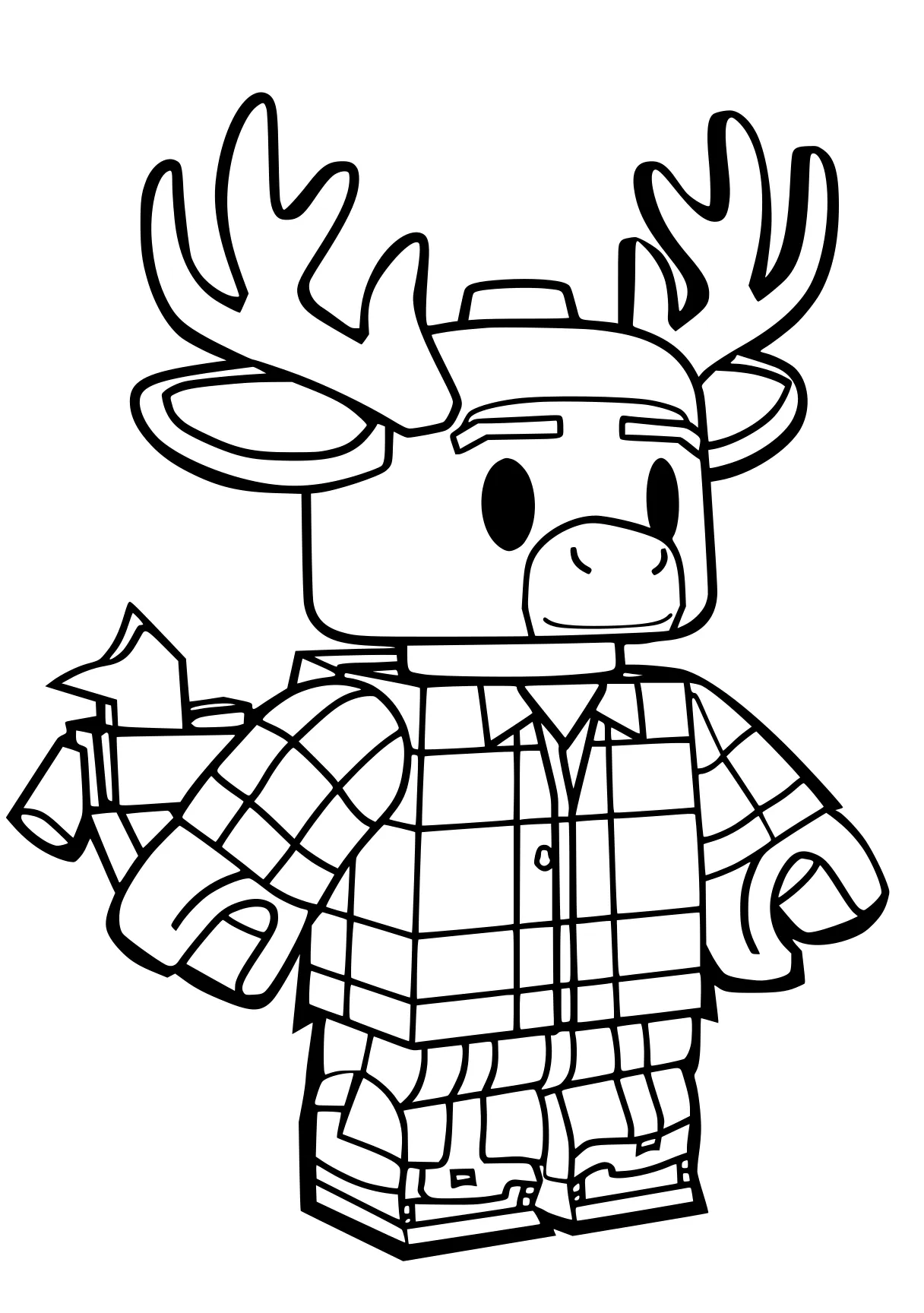 coloring pages roblox moose, deer, reindeer, cow, rudolph, free page downloads