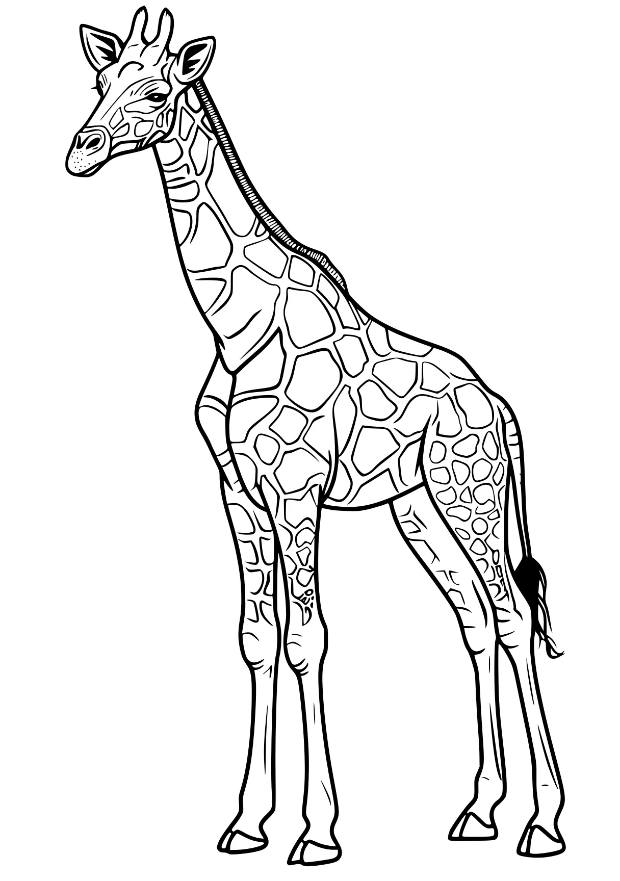 giraffe coloring giraffe, llama, brachiosaurus, camel, horse, free page downloads