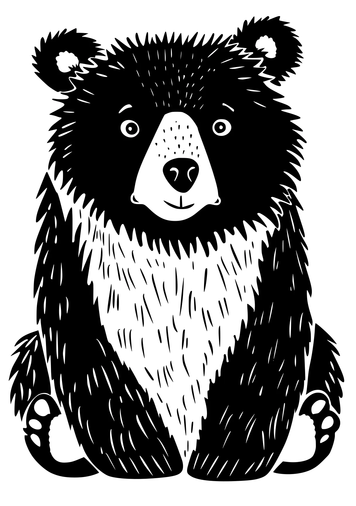 bear coloring page bear, raccoon, racoon, bears, panda, free downloads