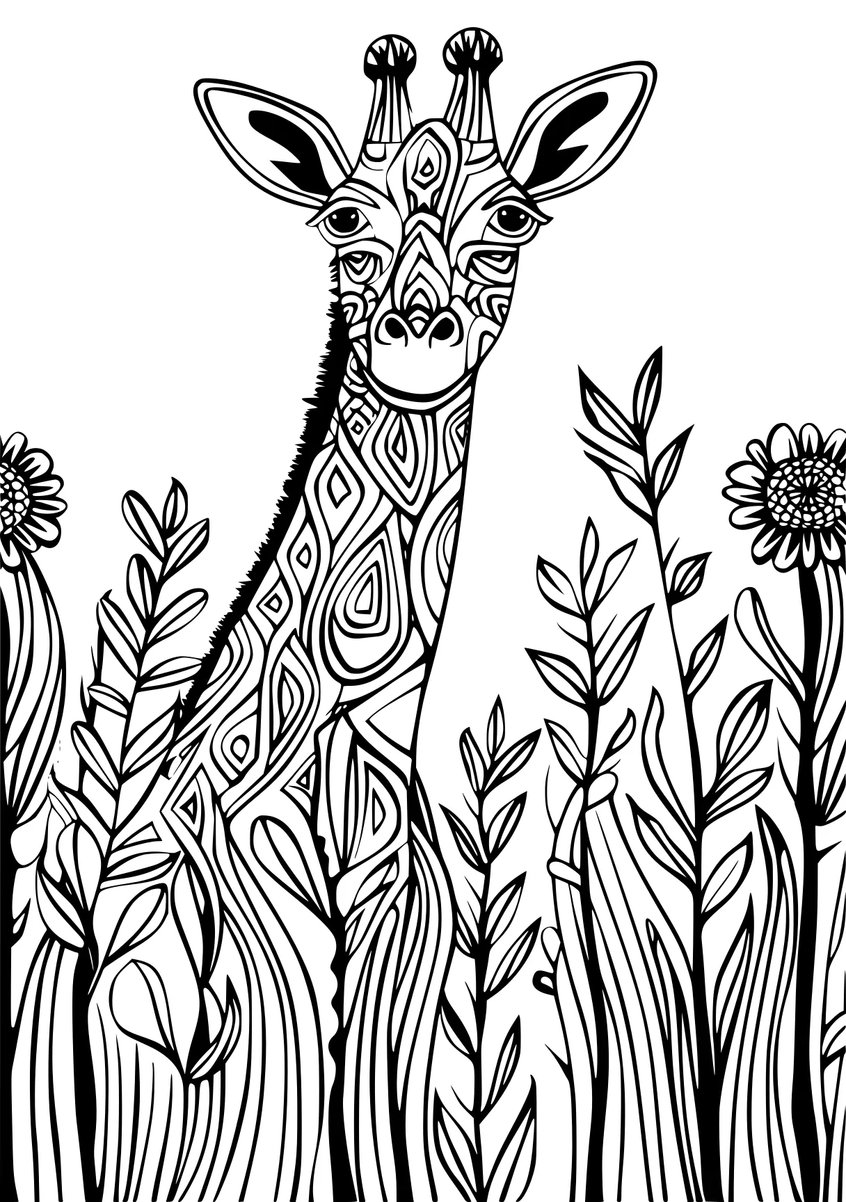 free printable adult coloring pages giraffe, deer, llama, zentangle, zebra, page downloads