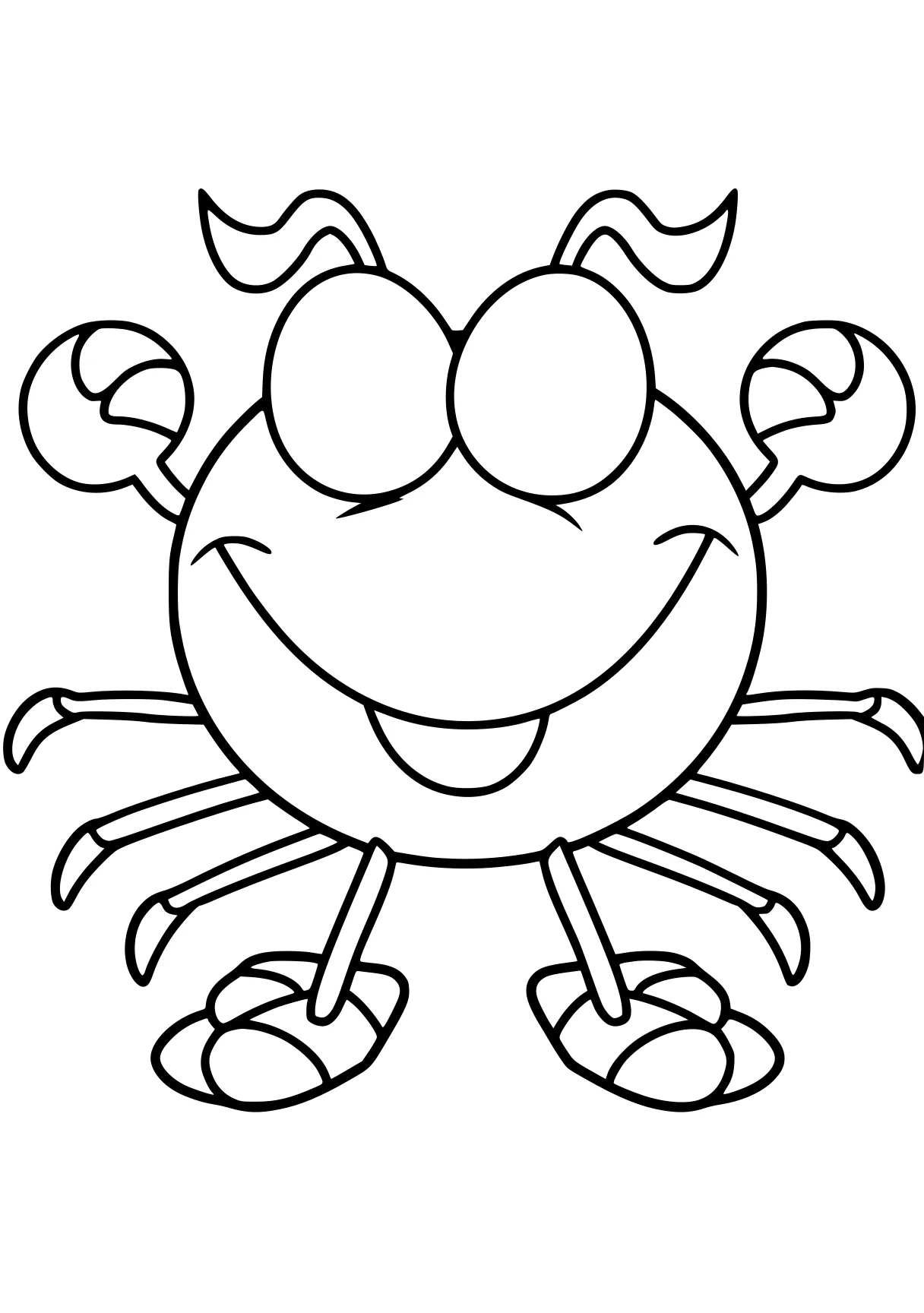 simple coloring pages bee, crab, ant, insect, spider, free page downloads