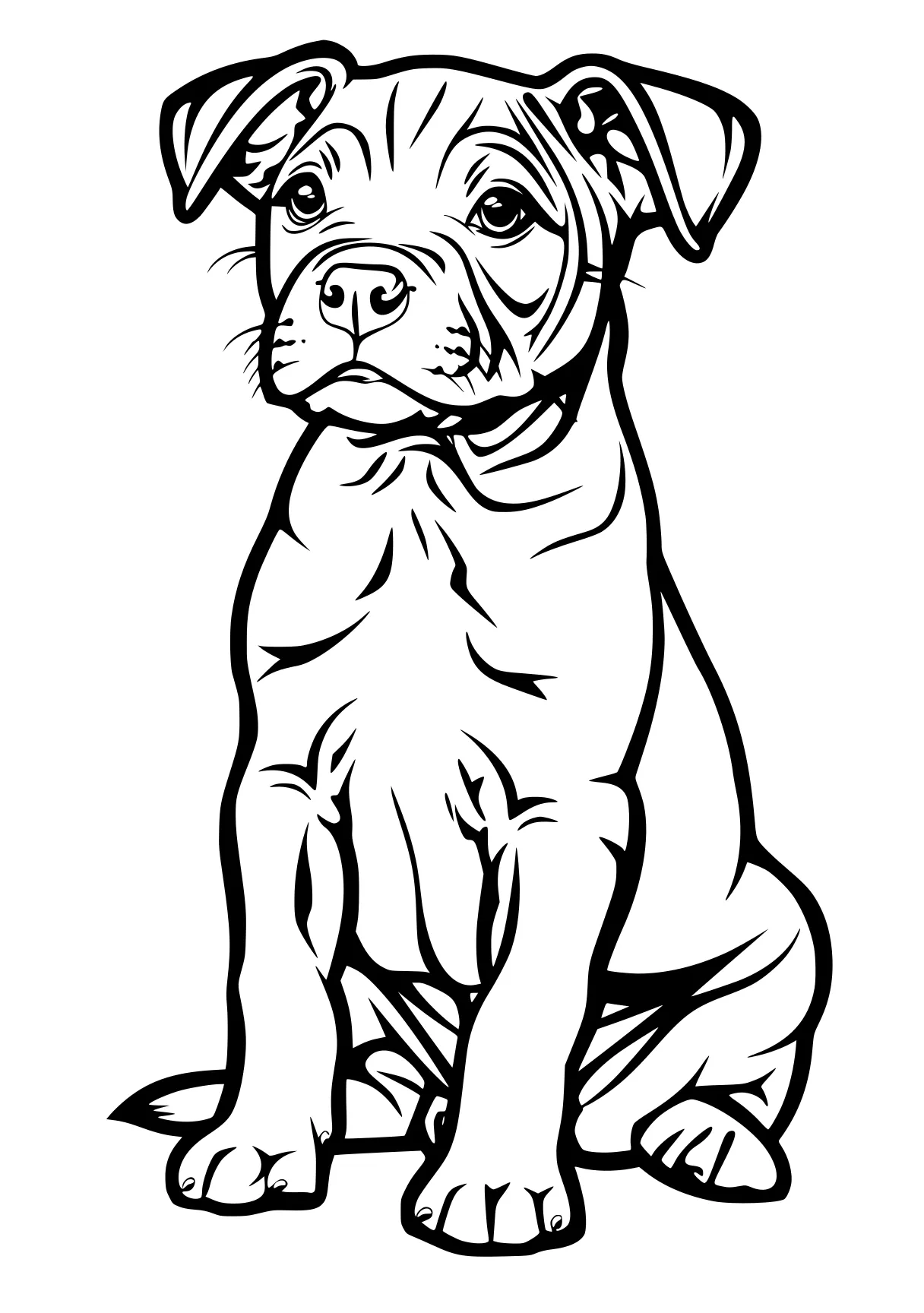 dog coloring pages bulldog, pug, pitbull, illustrator, dog, free page downloads