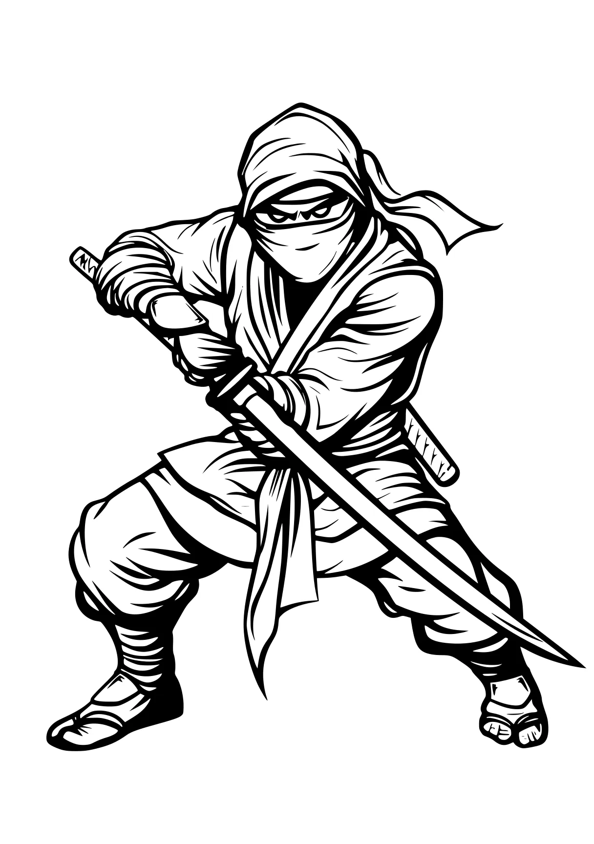 ninja coloring page ninja, katana, ranger, kung, tanjiro, free downloads