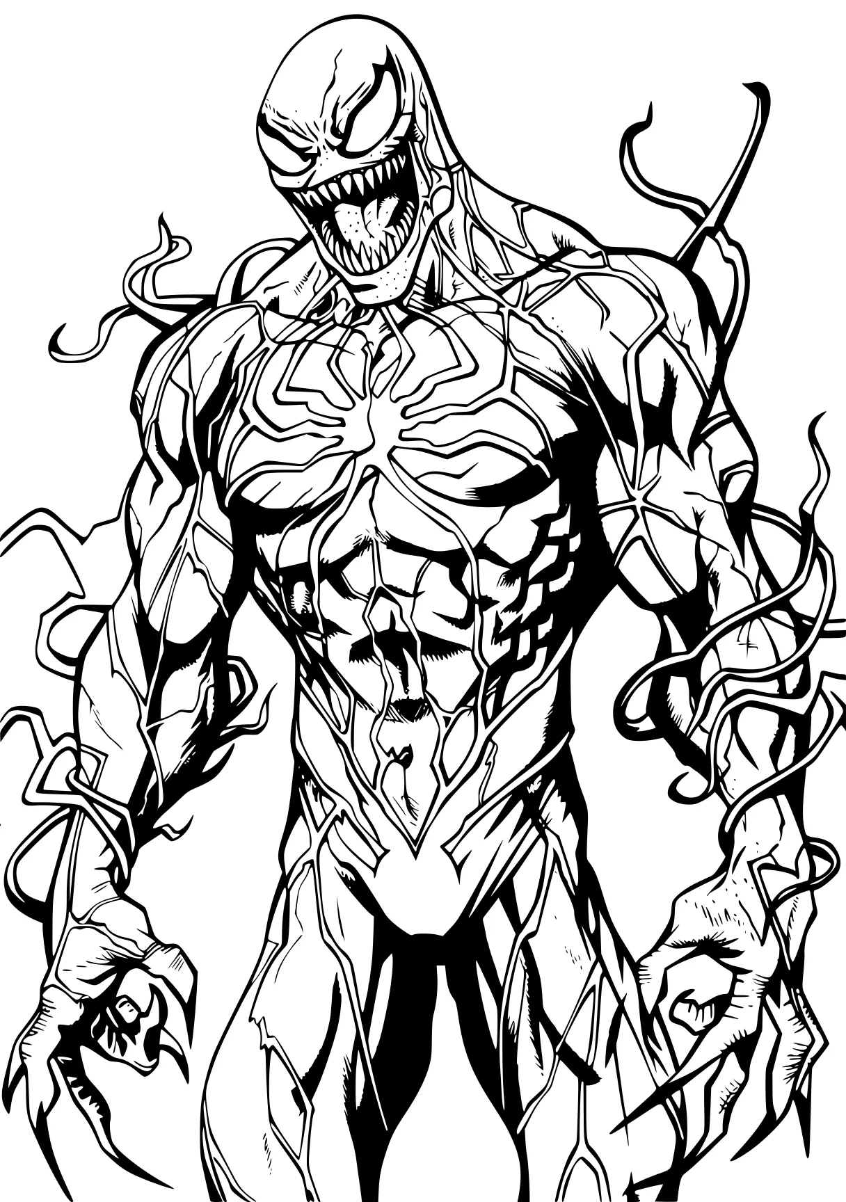 venom coloring pages carnage, venom, jiren, frieza, broly, free page downloads