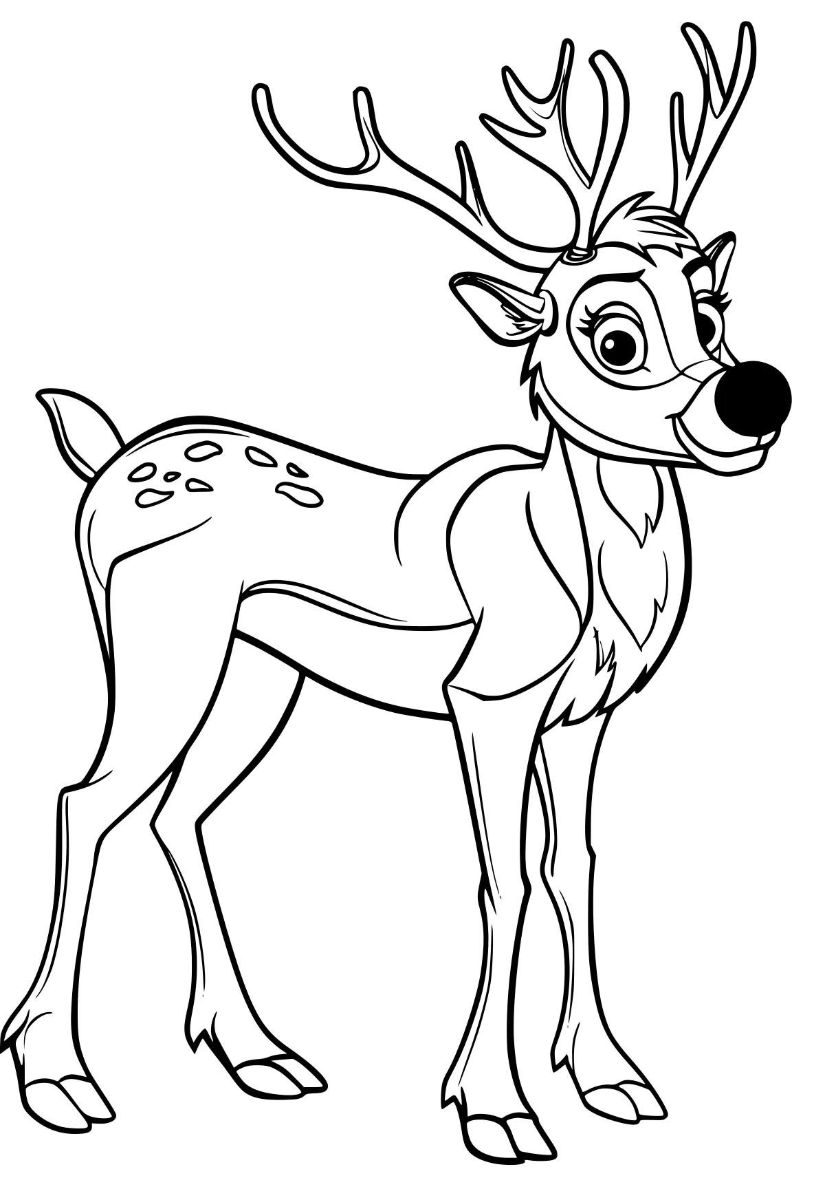 rudolph the red nosed reindeer coloring pages deer, rudolph, bambi, reindeer, free page downloads