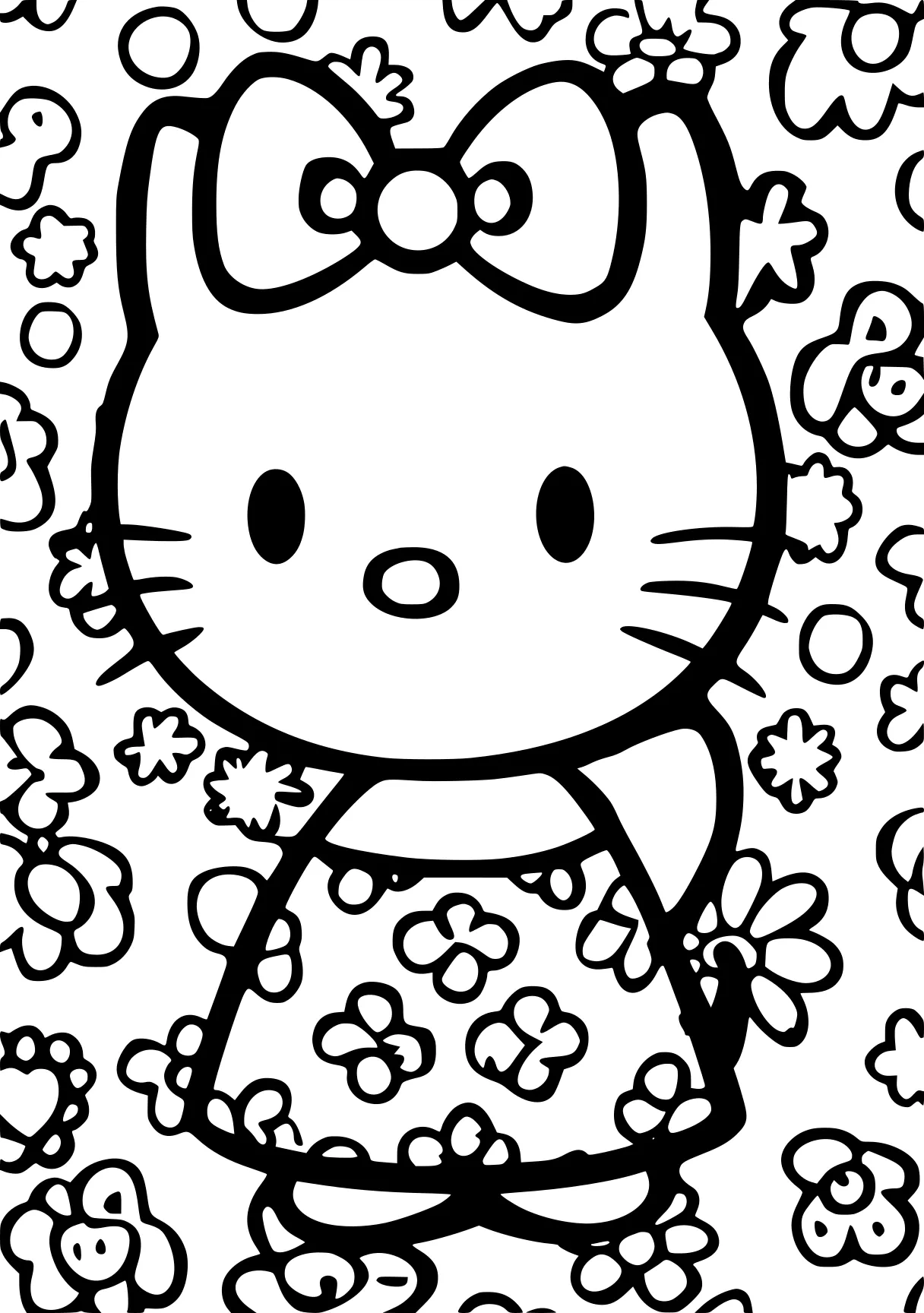 coloring pages printable hello kitty dot, kitty, scratch, free page downloads