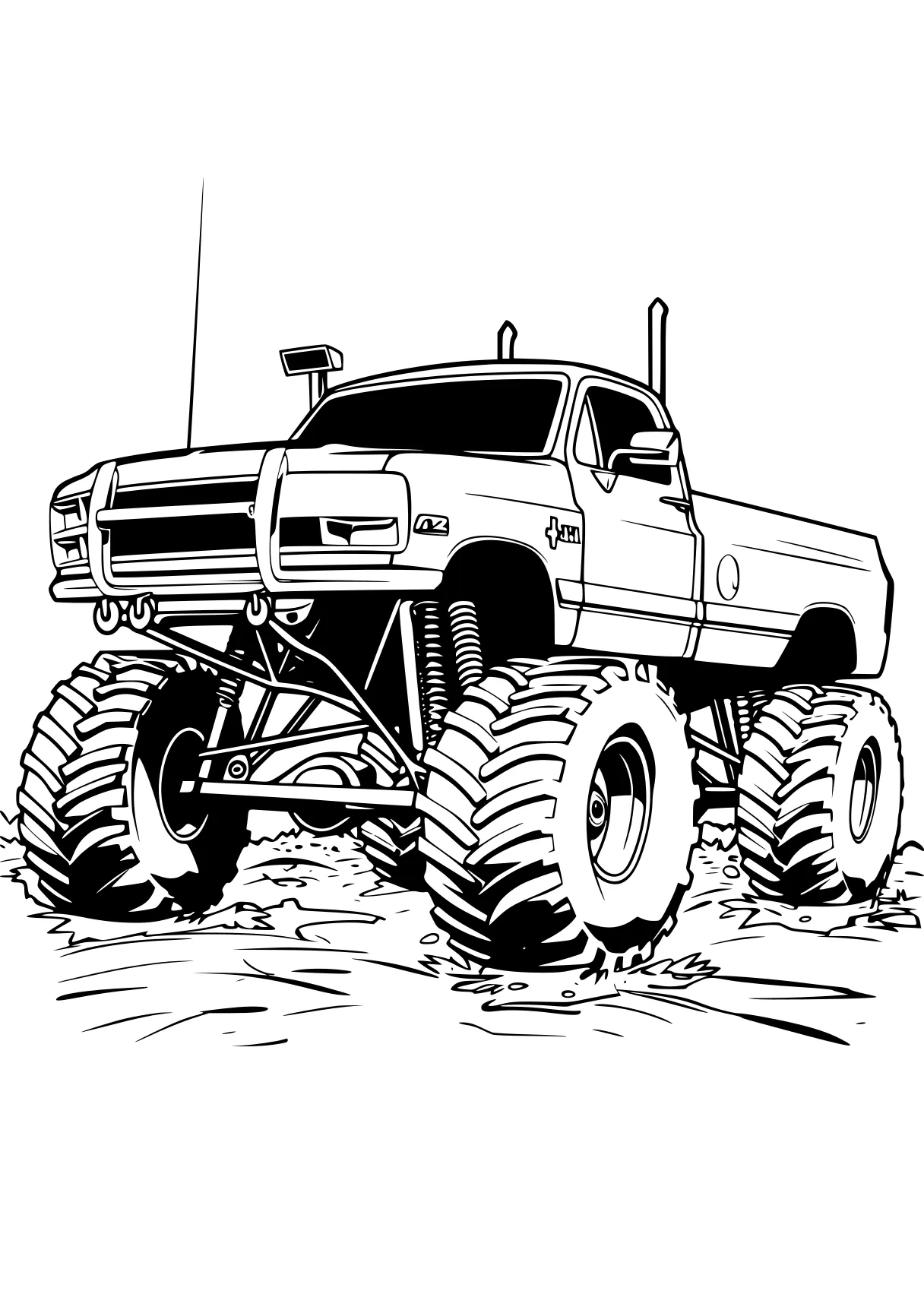 monster truck coloring pages truck, crawler, jeep, vehicle, trucks, free page downloads