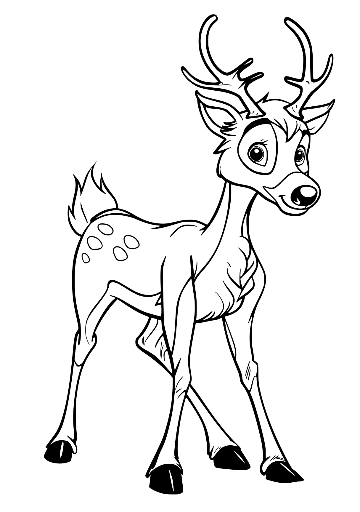 rudolph coloring page deer, bambi, rudolph, reindeer, giraffe, free downloads