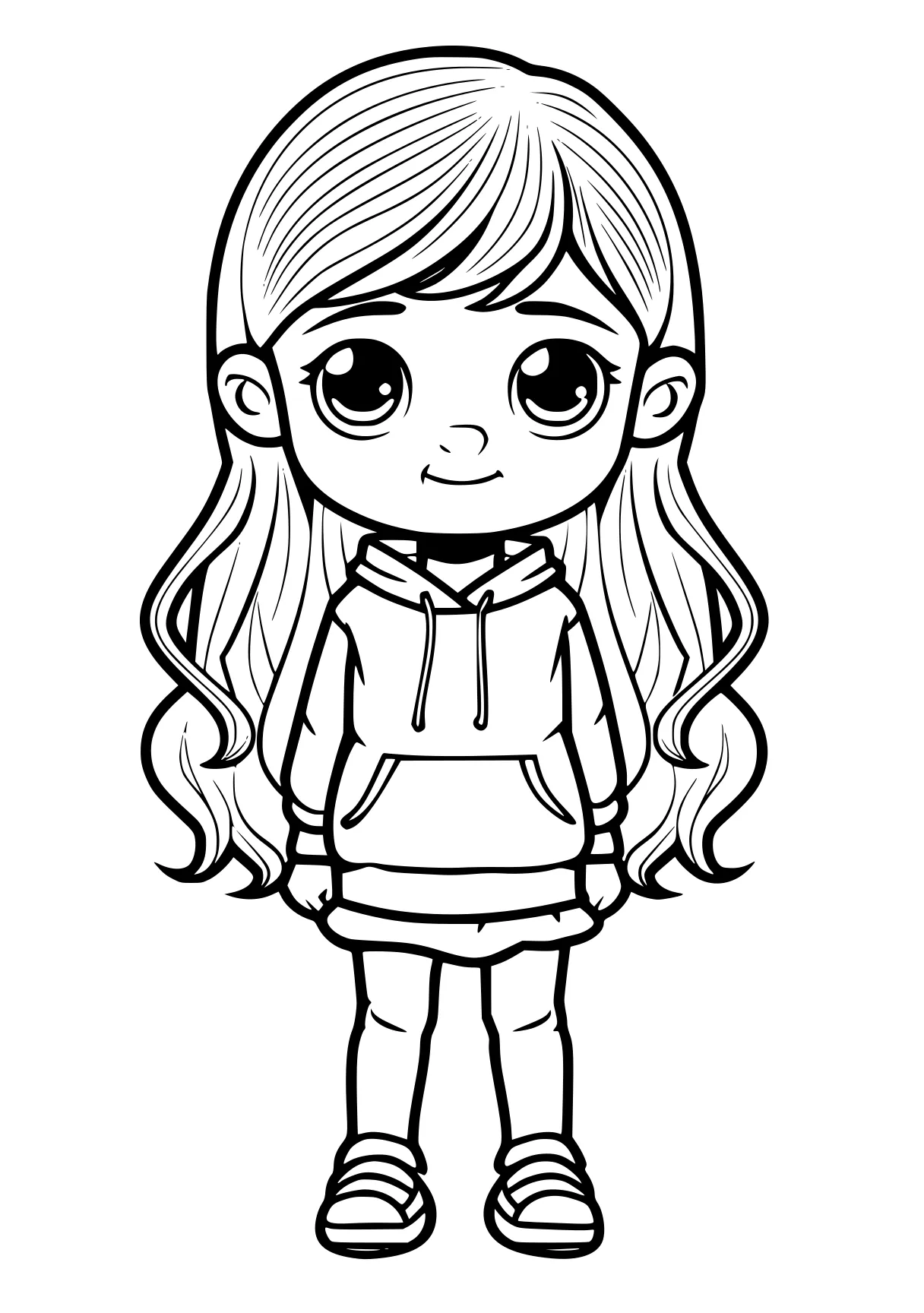 coloring pages hard chibi, sweater, girl, illustrator, little, free page downloads