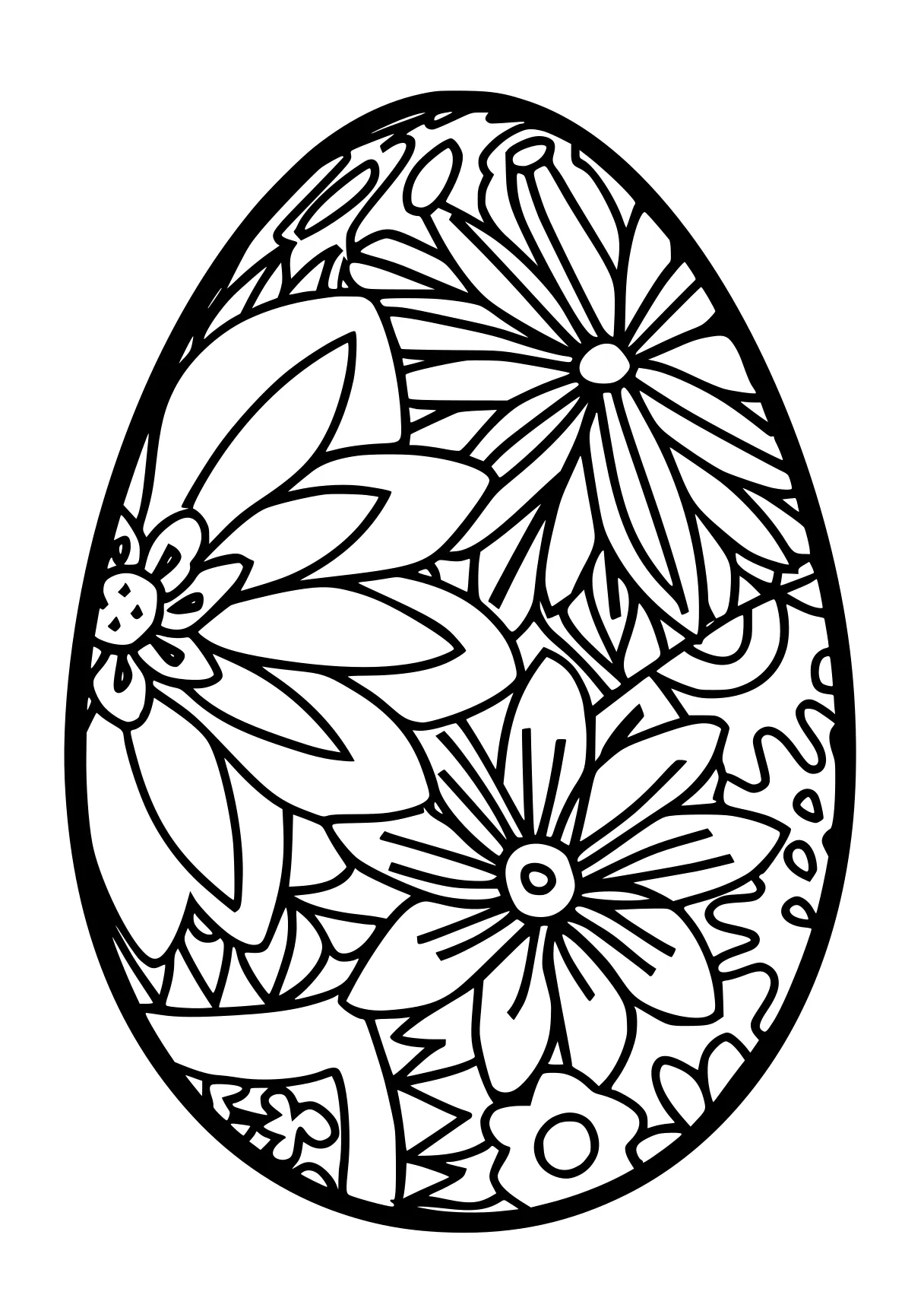 free coloring pages easter ornament, egg, tulip, page downloads