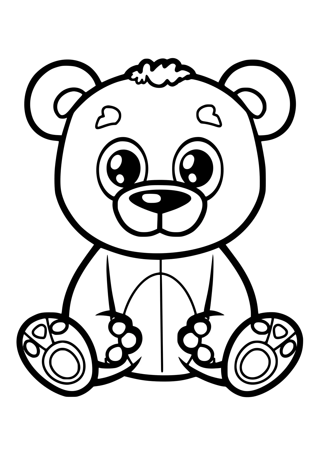 coloring pages to print bear, fazbear, teddy, panda, free page downloads