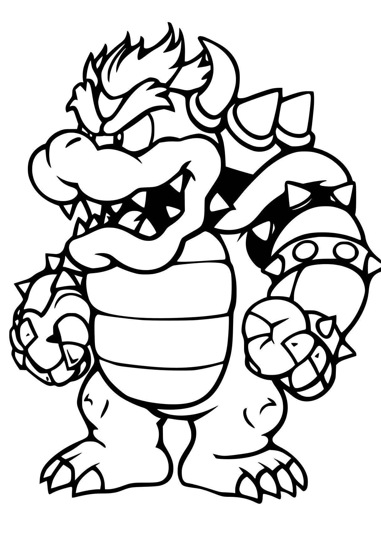 bowser coloring page bowser, yoshi, mario, toad, blastoise, free downloads