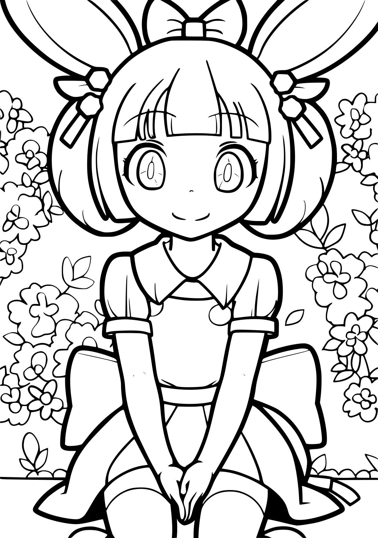 kuromi coloring pages, coloring, flower, colouring, free page downloads