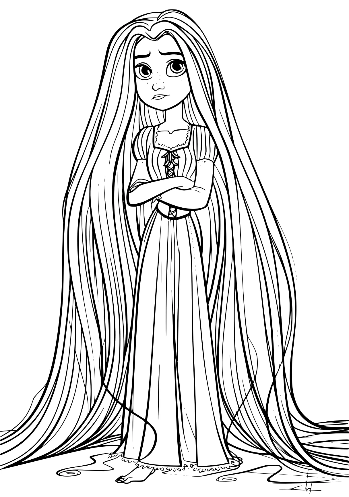 rapunzel coloring page rapunzel, addams, princess, lady, celestia, free downloads