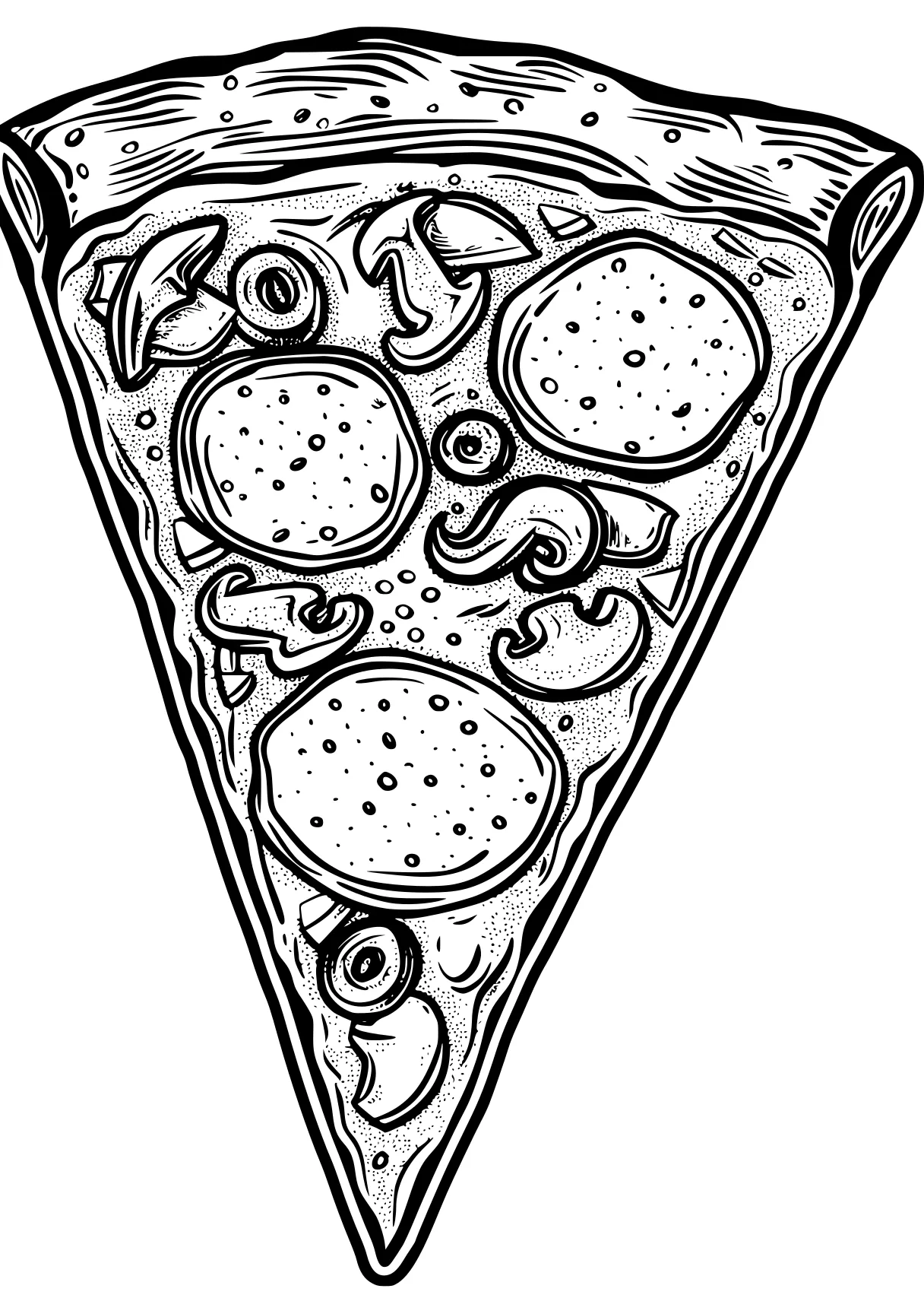 pizza coloring page pizza, food, foods, free downloads