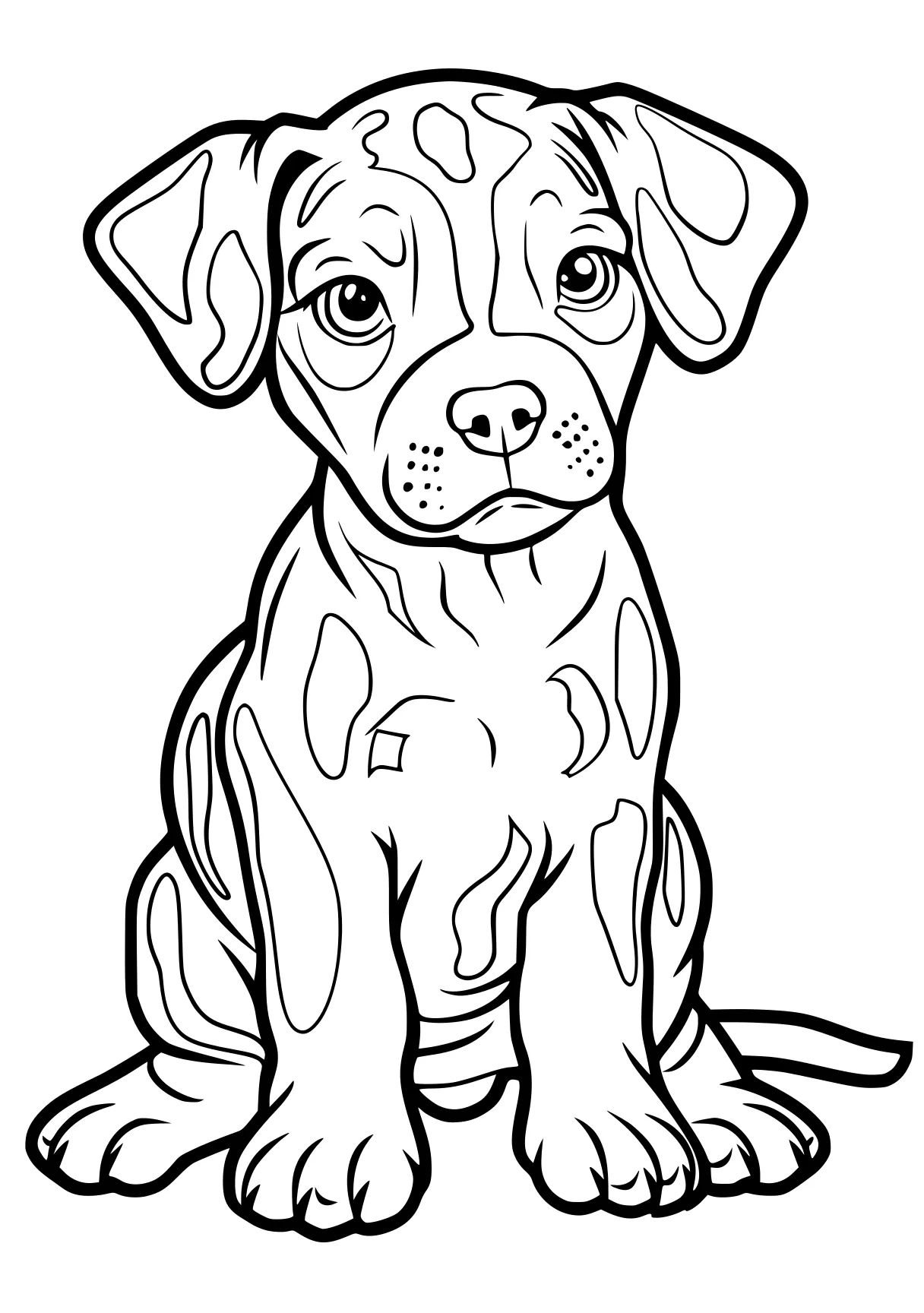 puppy dog coloring pages illustrator, bulldog, pitbull, puppy, free page downloads