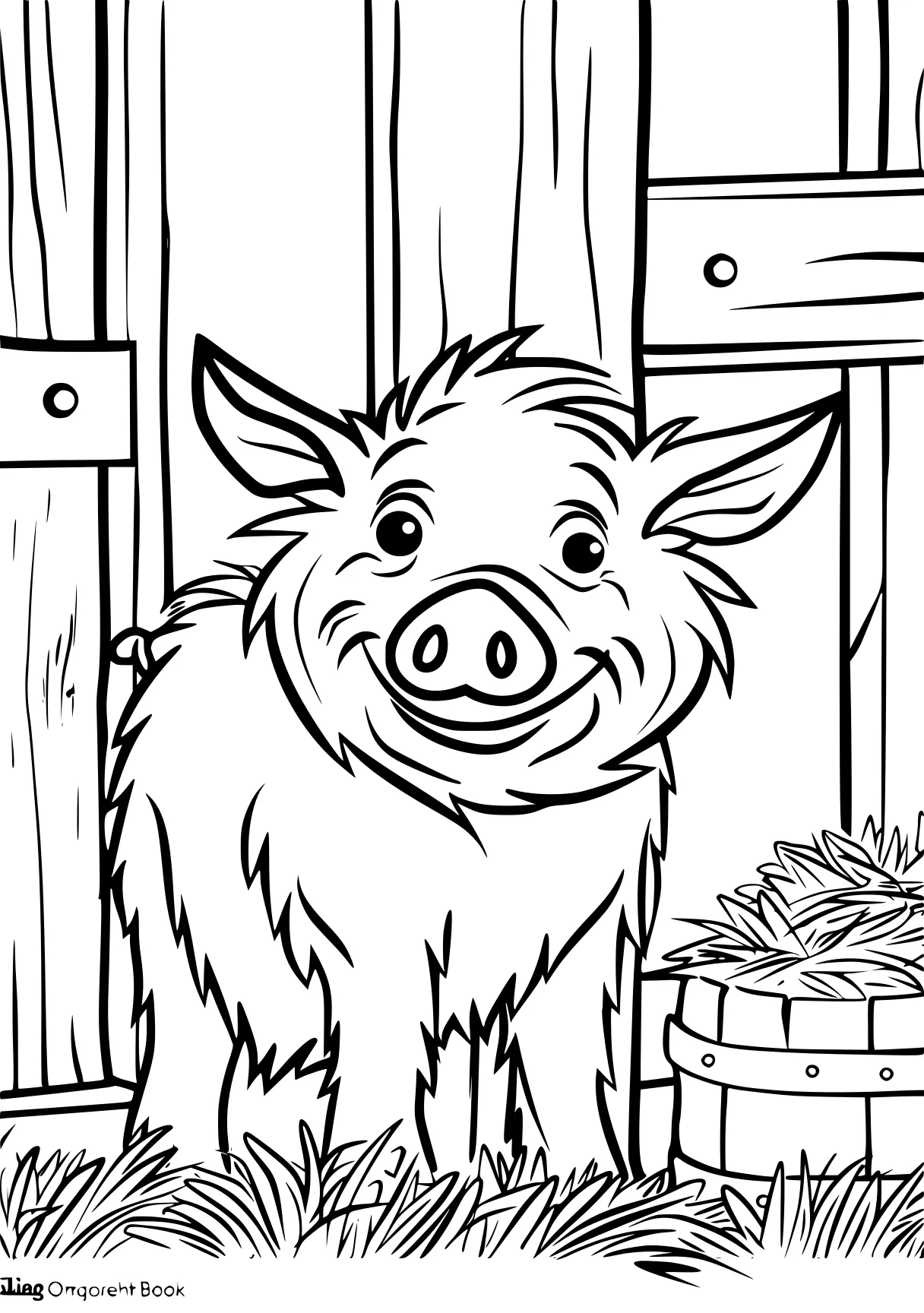 animals on the farm coloring pages pig, piggy, piglet, peppa, free page downloads