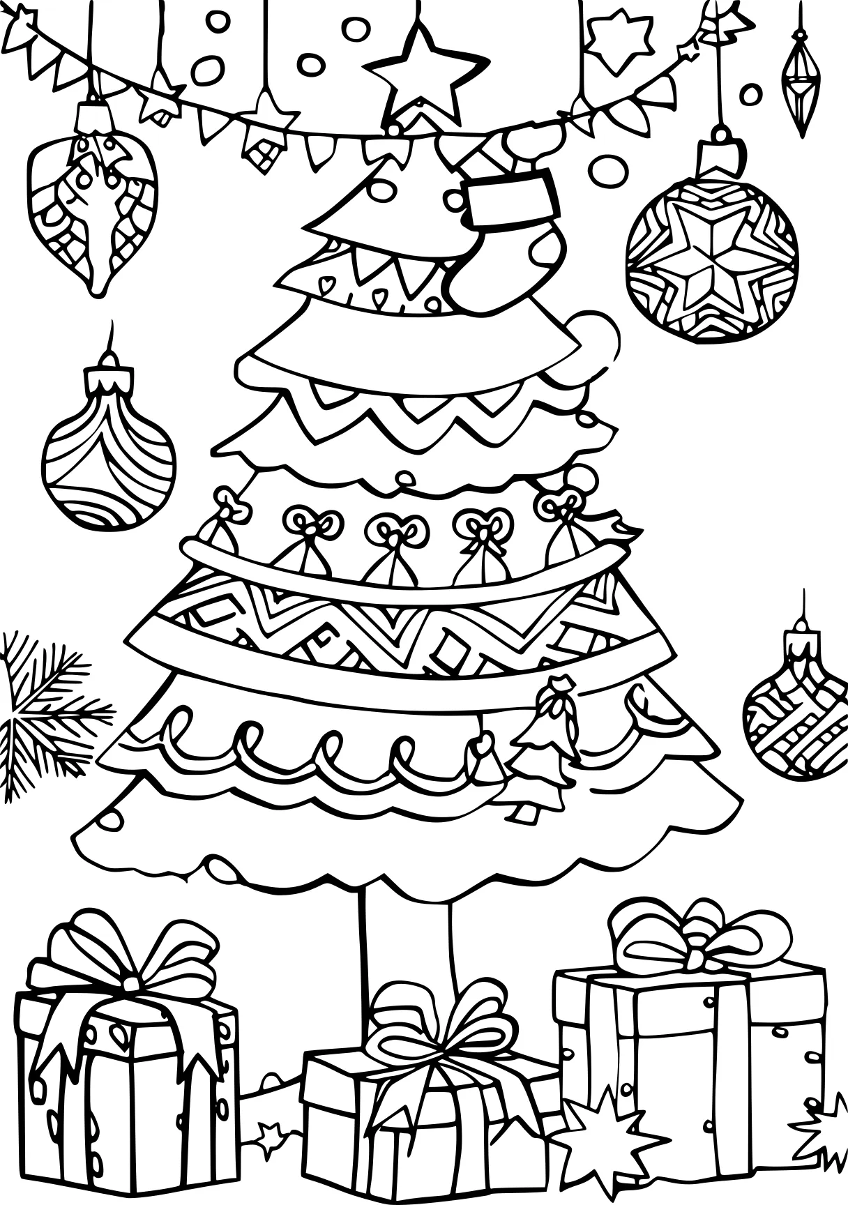 xmas colouring pages, ornament, printables, merry, free coloring page downloads