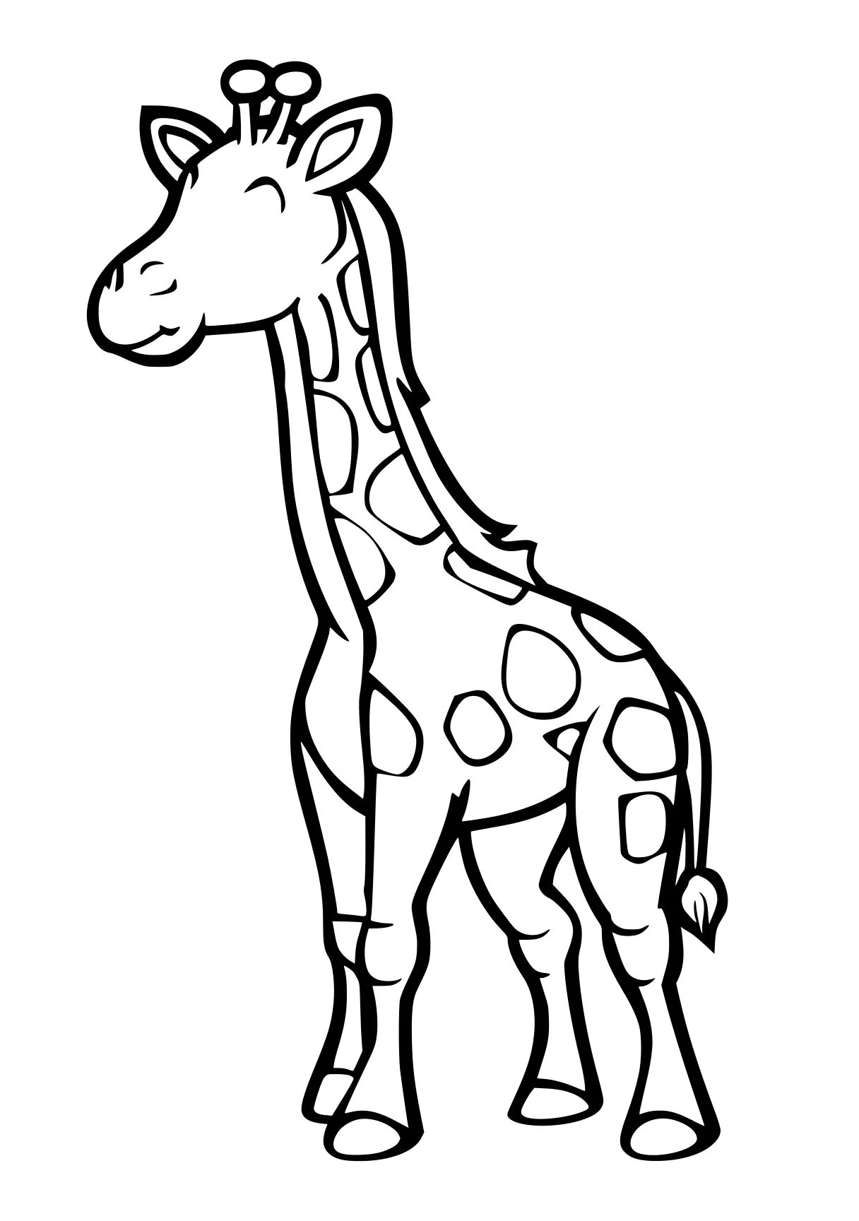 animal pictures to color giraffe, brachiosaurus, camel, llama, horse, free coloring page downloads